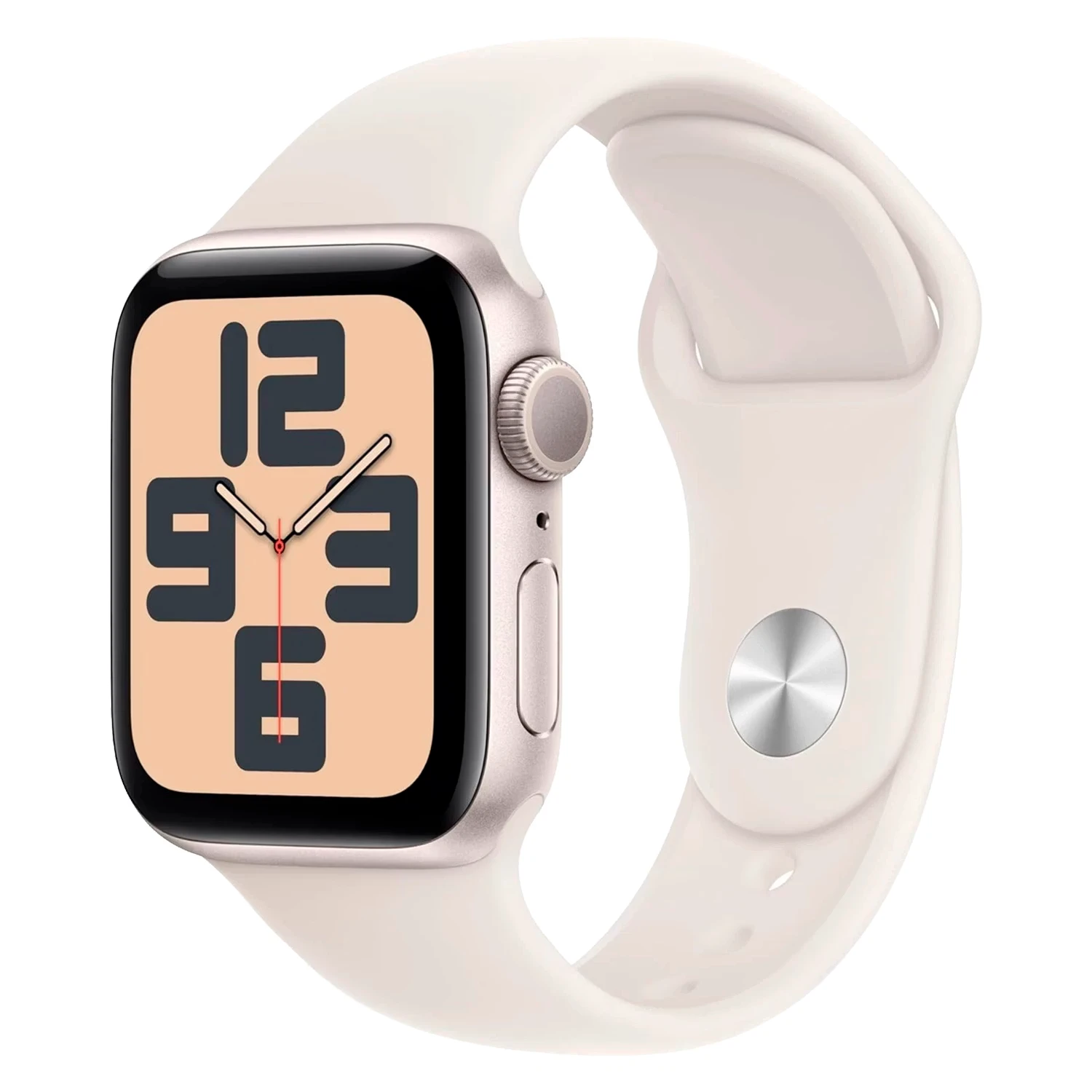 Apple Watch SE 3 2025 MEH34X/A Caixa Alumínio 40mm Estelar - Esportiva Estelar S/M