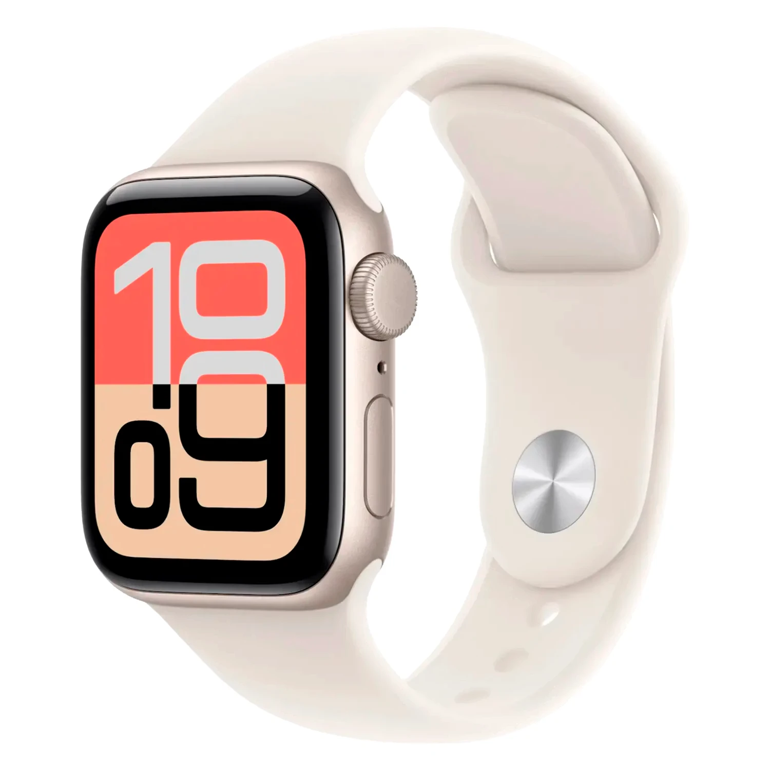 Apple Watch SE 3 2025 MEH54HN/A Caixa Alumínio 40mm Estelar - Esportiva Estelar M/L