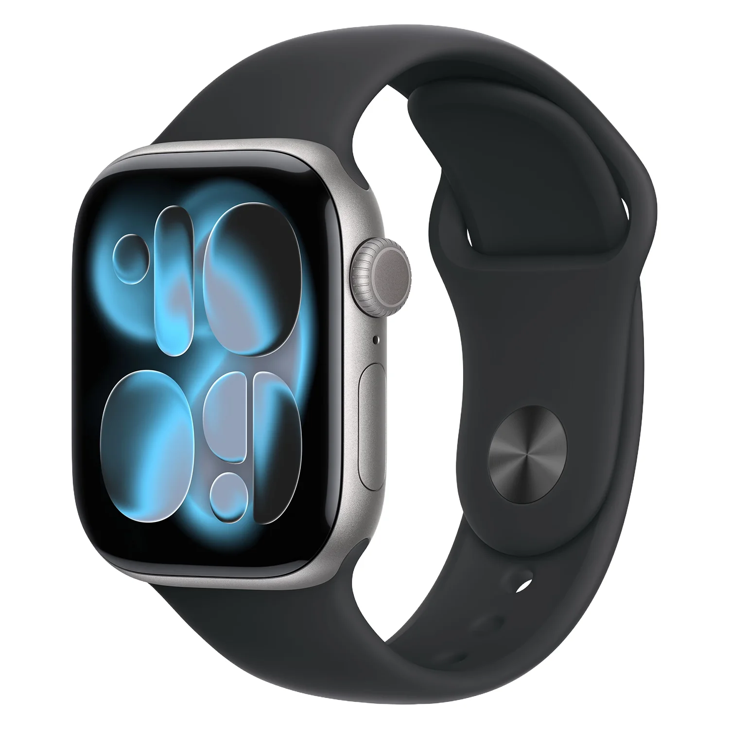 Apple Watch Series 11 MEV44AM/A Caixa Alumínio 46mm Cinza Espacial - Esportiva Preto M/L