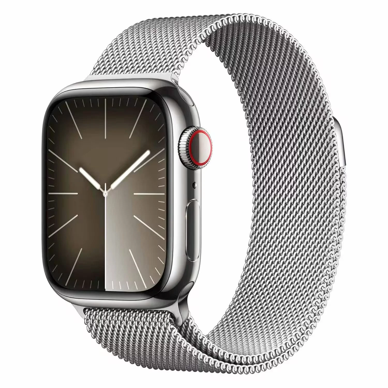 Apple Watch Series 9 MRJ43CL/A Caixa Alumínio 41mm Prata - Loop Milanês Prata