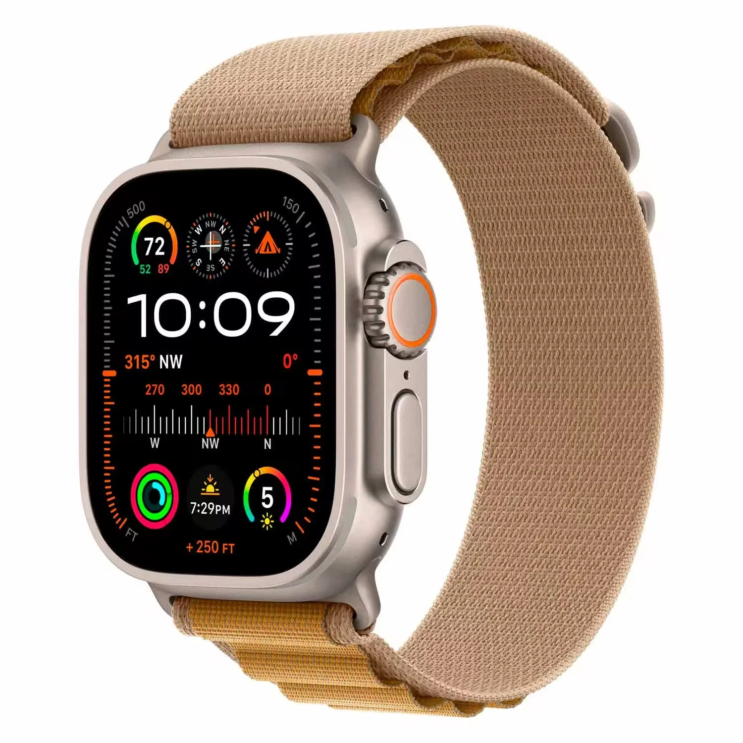Apple Watch Ultra 2 MX4E3LW/A Celular + GPS Caixa Titânio Natural 49mm - Loop Alpine Canela