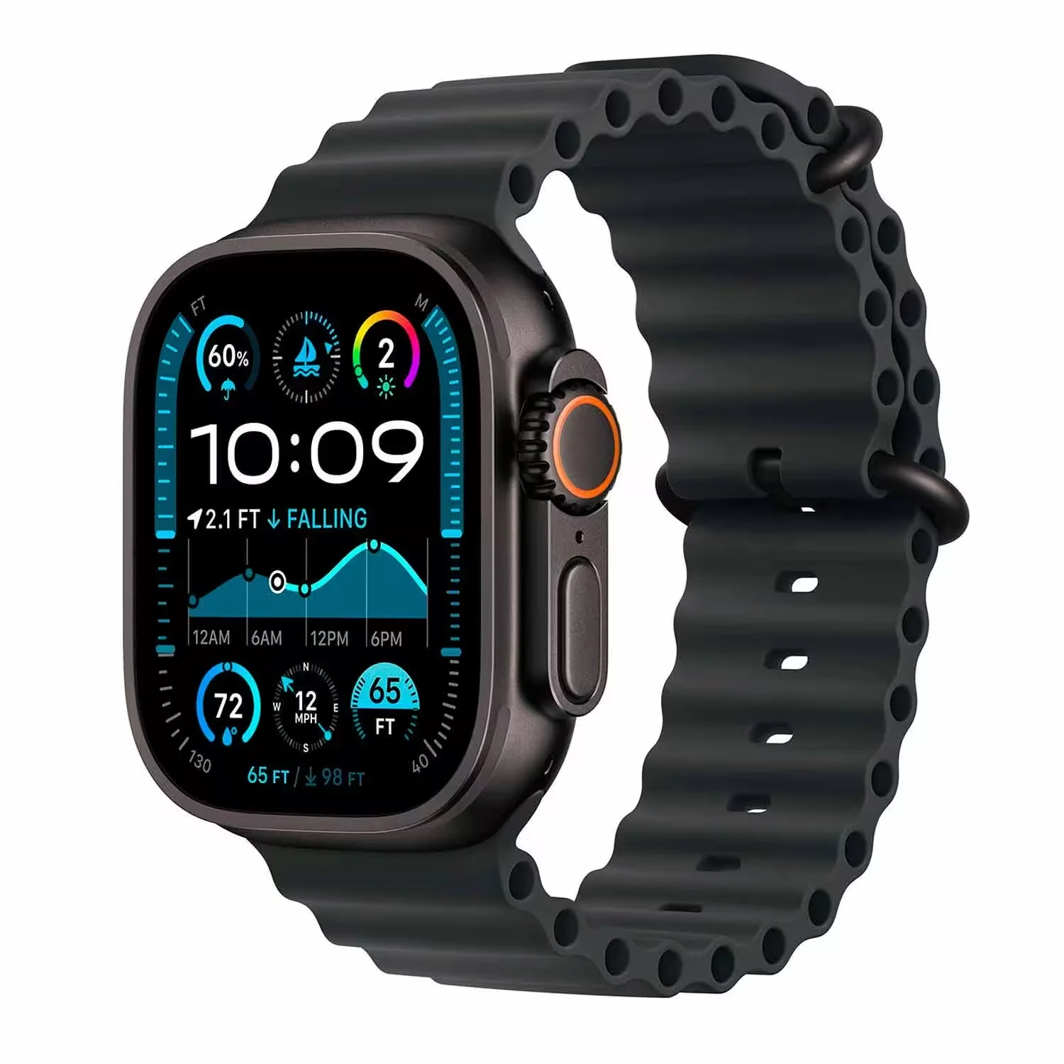 Apple Watch Ultra 2 MX4P3LW/A Celular + GPS Caixa Titânio 49mm Preto - Oceano Preto