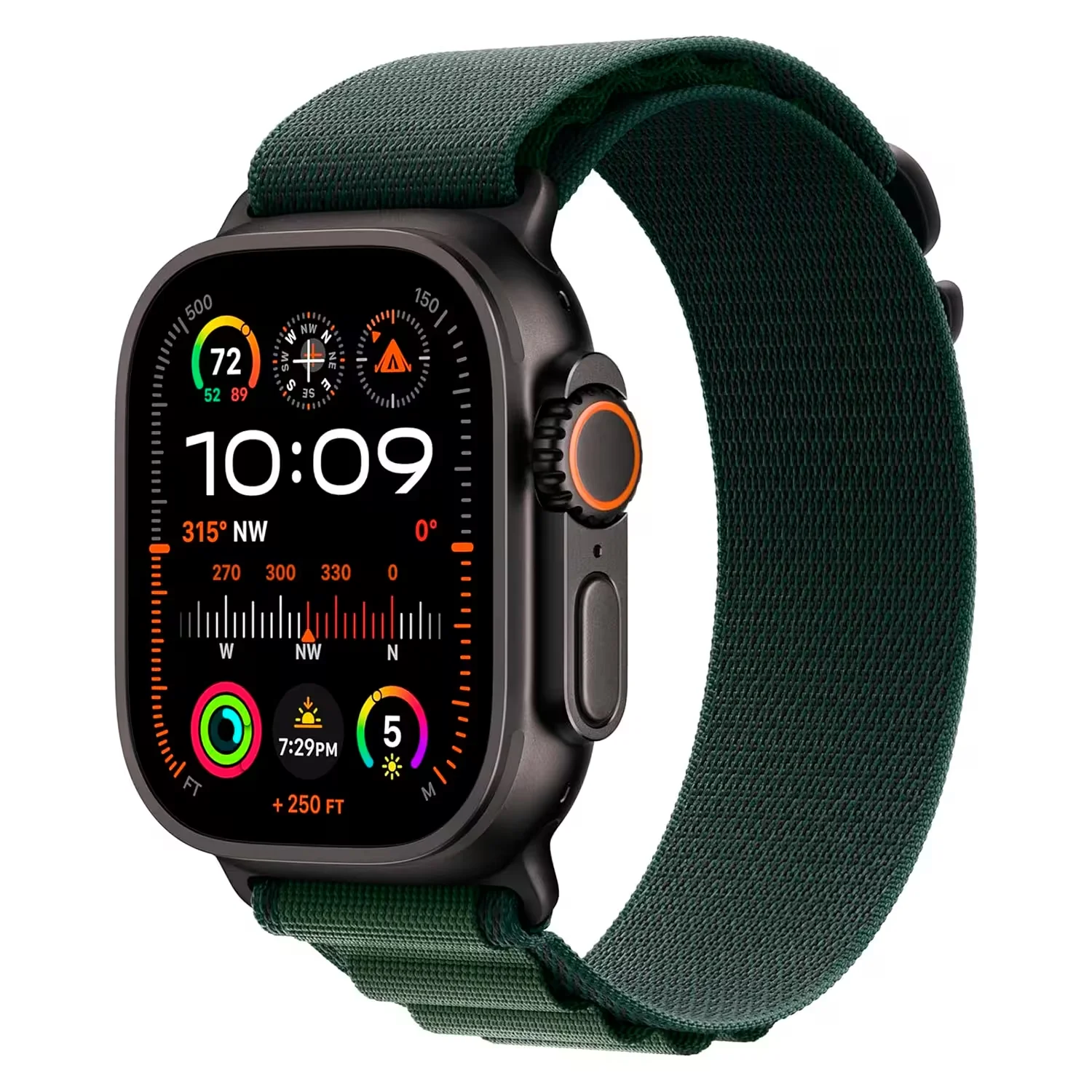 Apple Watch Ultra 2 MX4Q3LW/A Celular + GPS Caixa Titânio 49mm Preto - Loop Alpine Verde