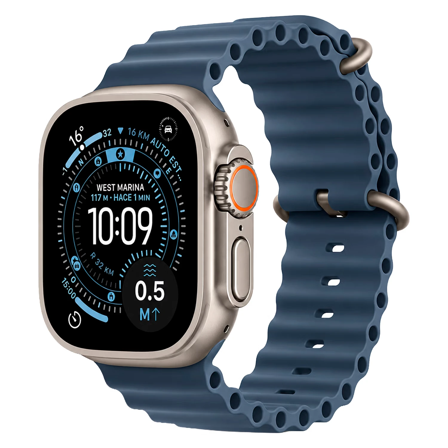 Apple Watch Ultra 3 MEWH4CL/A Celular + GPS Caixa Titânio Natural 49mm - Oceano Azul