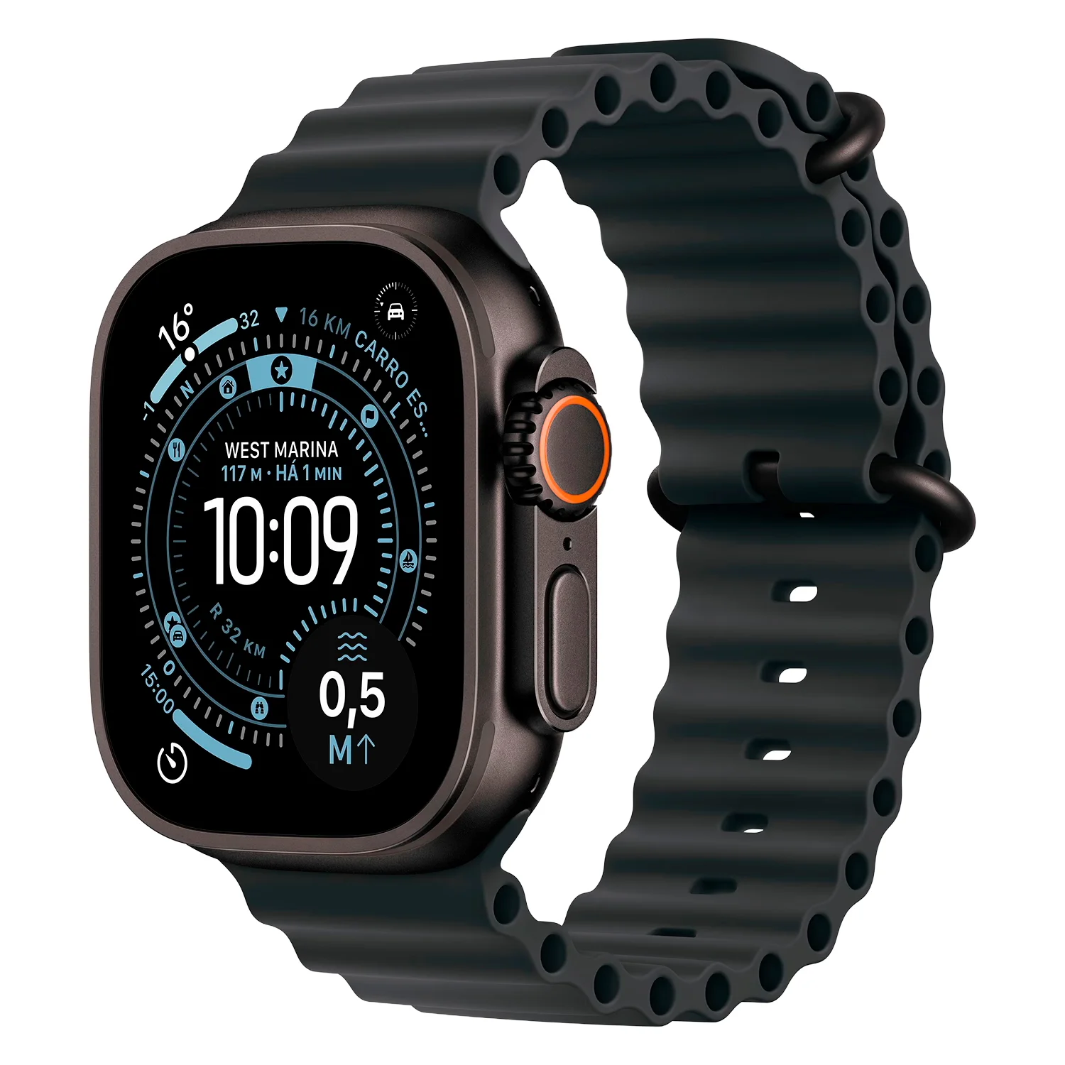 Apple Watch Ultra 3 MF0J4ZP/A Celular + GPS Caixa Titânio 49mm Preto - Oceano Preto