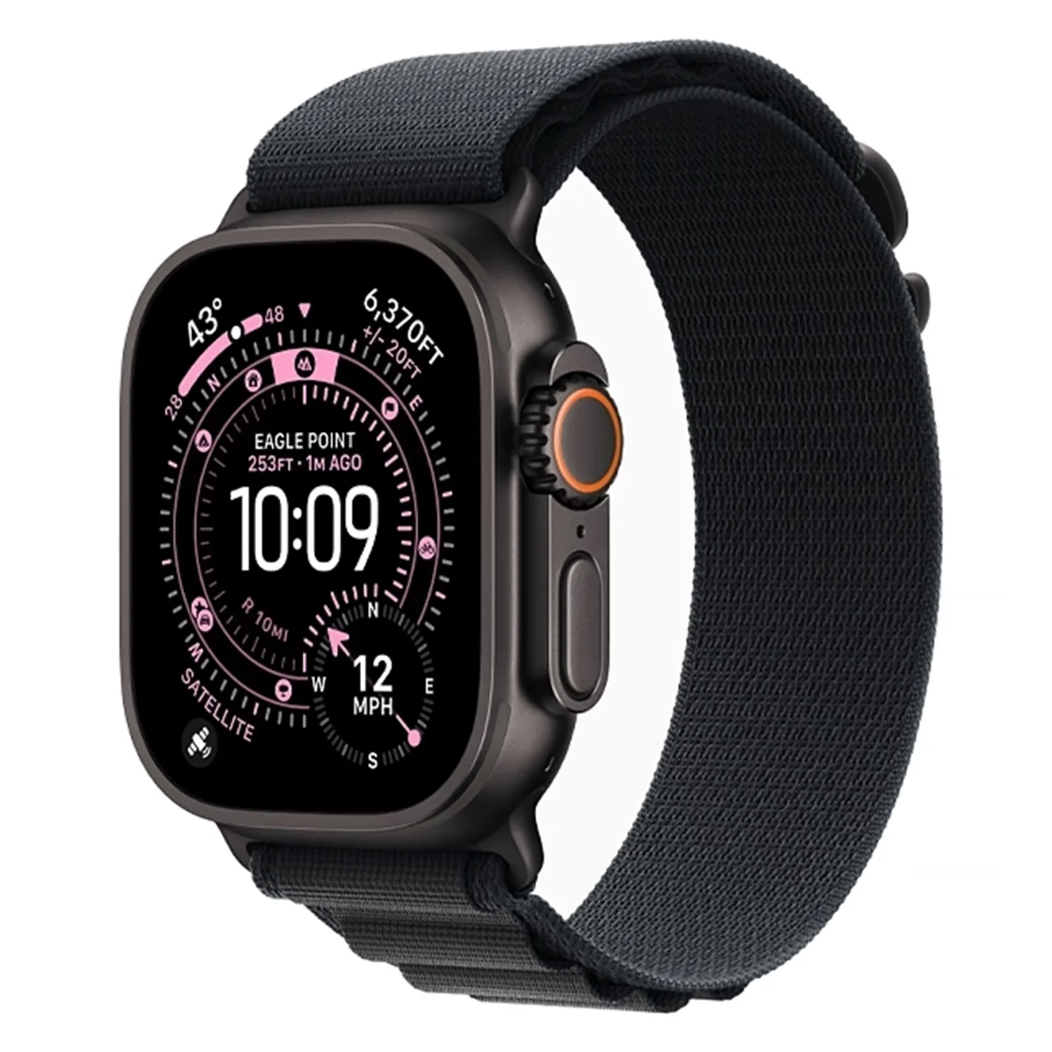Apple Watch Ultra 3 MF0X4LW/A Celular + GPS Caixa Titânio Preto 49mm - Loop Alpine Preto