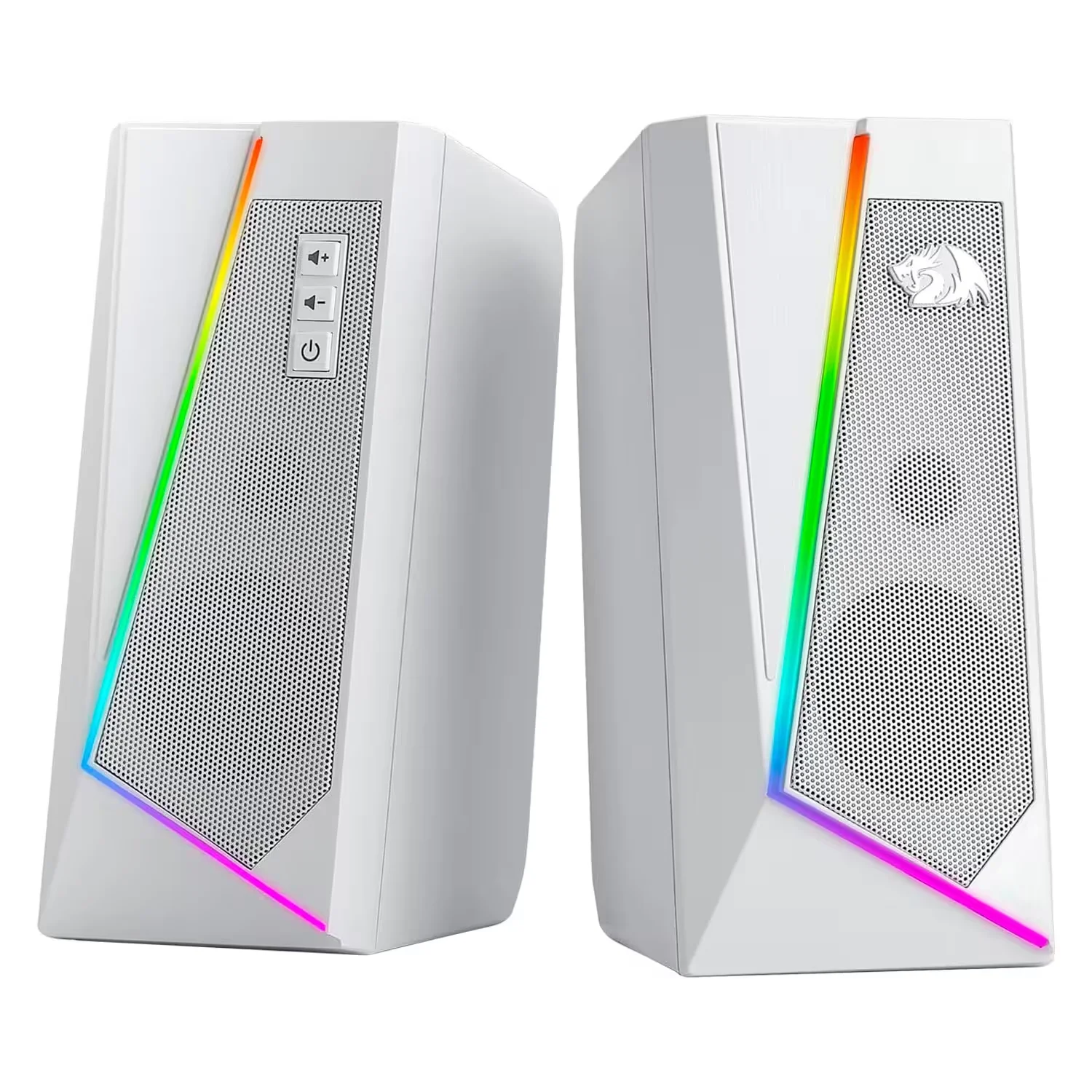 Caixa de Som Gamer Redragon Anvil RGB 3.5mm USB - Branco