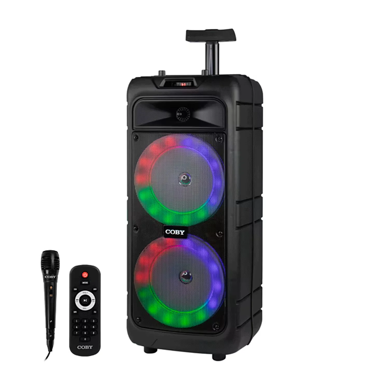 Caixa de Som Portátil Coby CY3376-280 Bluetooth USB Auxiliar + Microfone - Preto