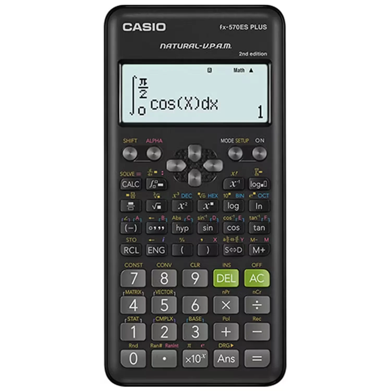Calculadora Ciêntifica Casio FX-570ES Plus 2 Edition 12 Dígitos - Preto