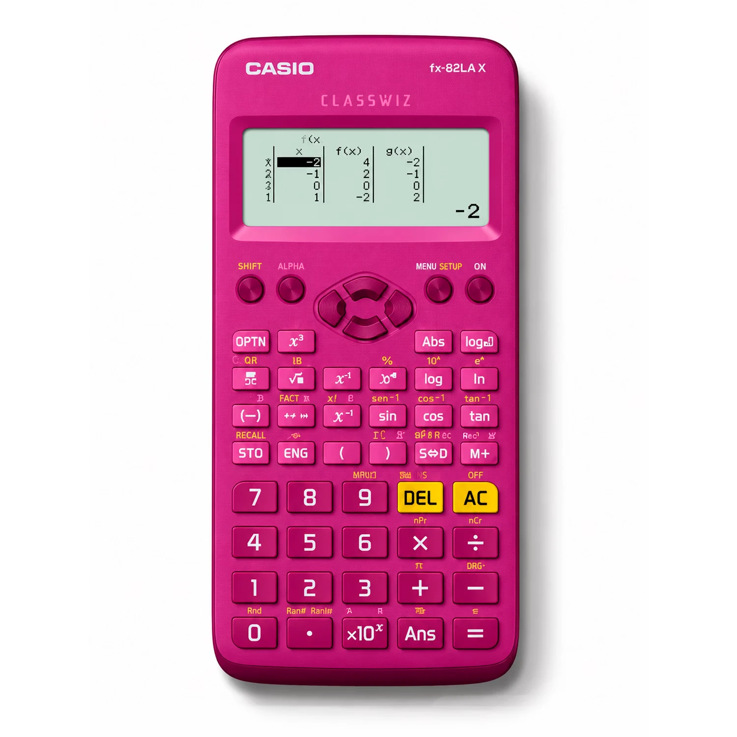 Calculadora Ciêntifica Casio FX-82LAX-PK-W-DH 12 Dígitos - Rosa