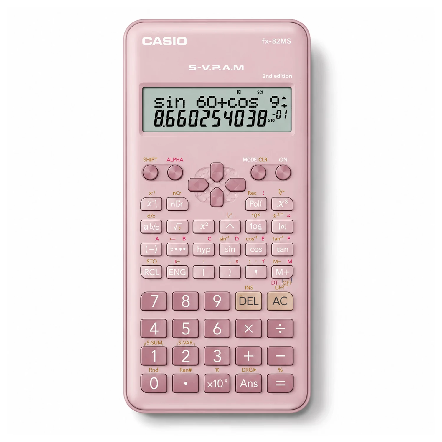 Calculadora Cientifica Casio FX-82MS-2-PK New Edition 12 Dígitos - Rosa