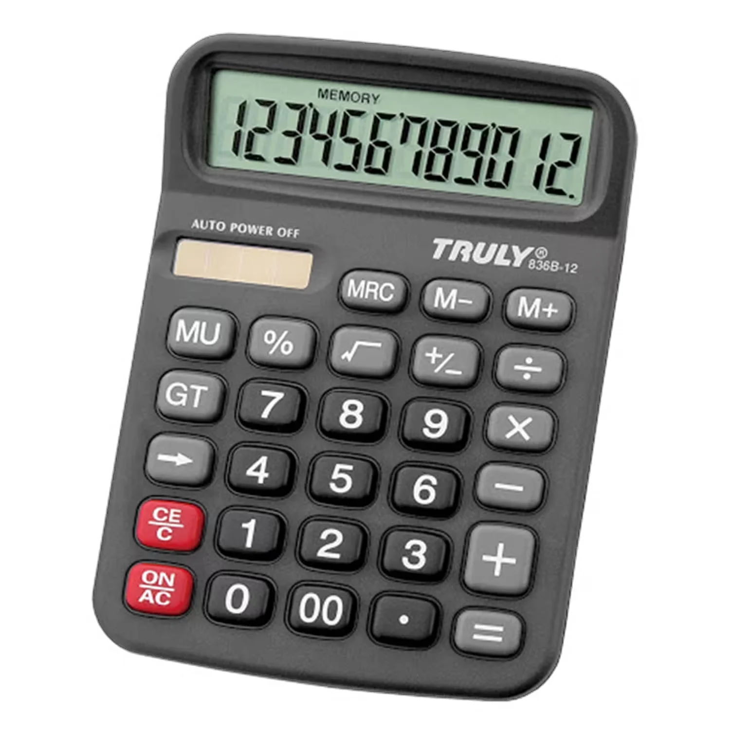 Calculadora Truly 836B-12 12 Dígitos - Preto
