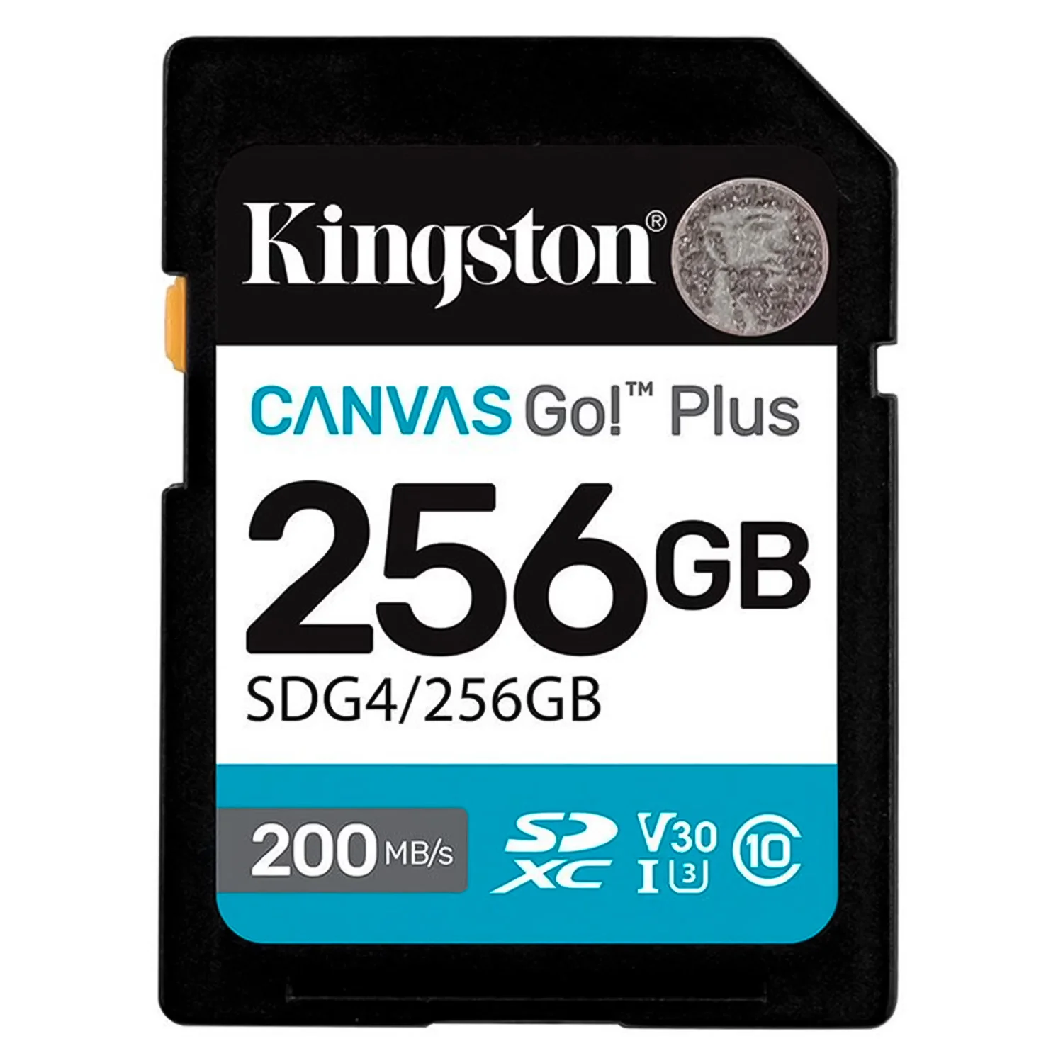 Cartão de Memória SD Kingston Canvas Go Plus 256GB 200Mbs - SDG4/256GB