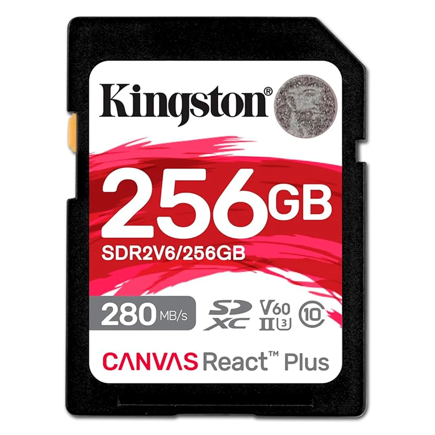 Cartão de Memória SD Kingston Canvas React Plus 256GB 280Mbs - SDR2V6/256GB