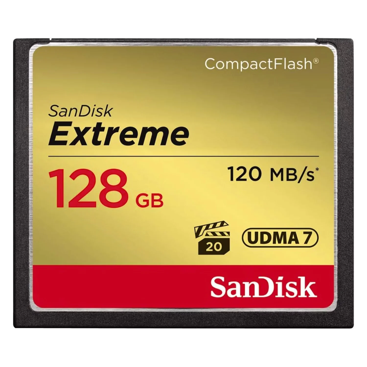 Cartão de Memória SD SanDisk Extreme CompactFlash 128GB 120Mbs - SDCFXSB-128G-G46