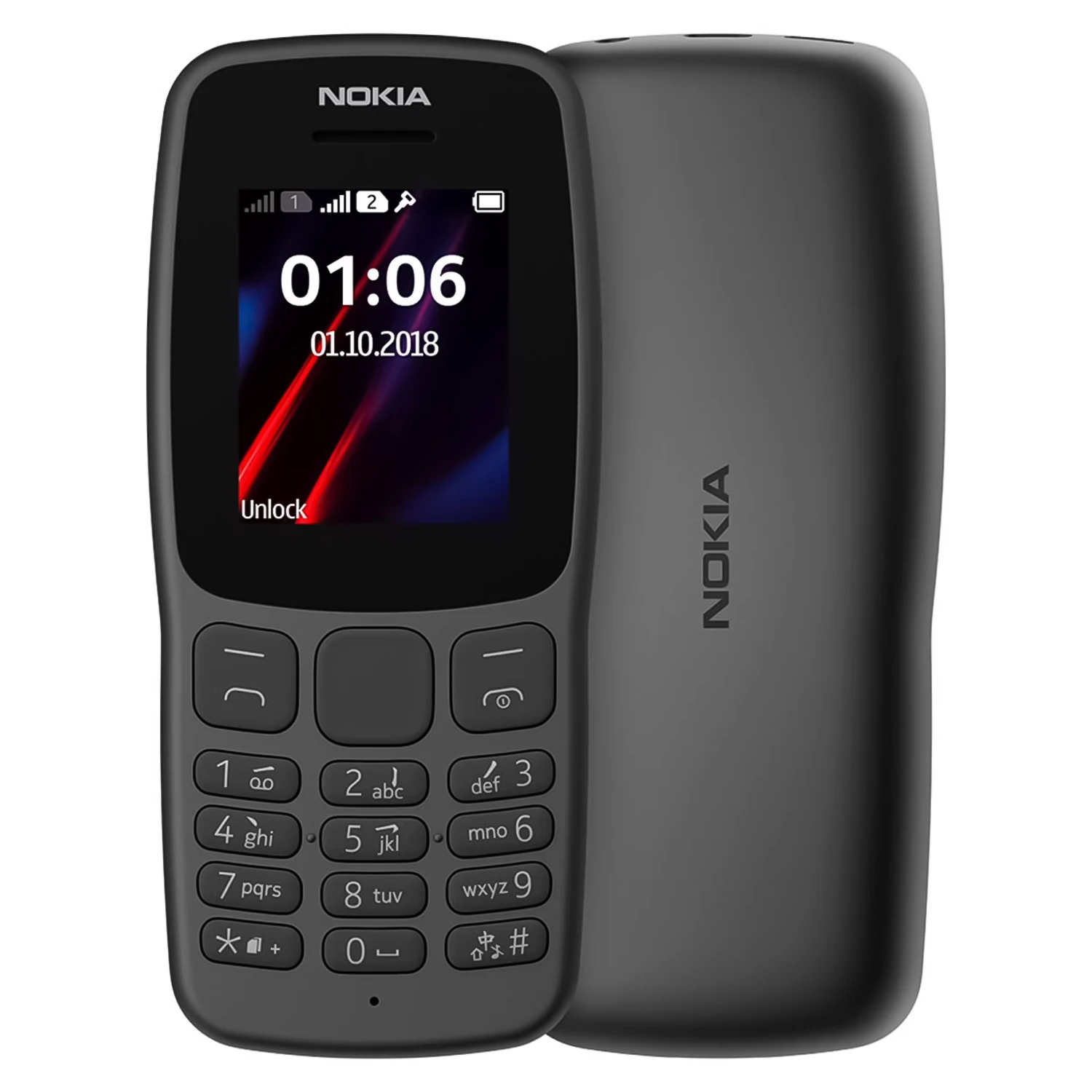 Celular Nokia 106 4G TA-1114 Dual SIM Tela 1.8" - Preto