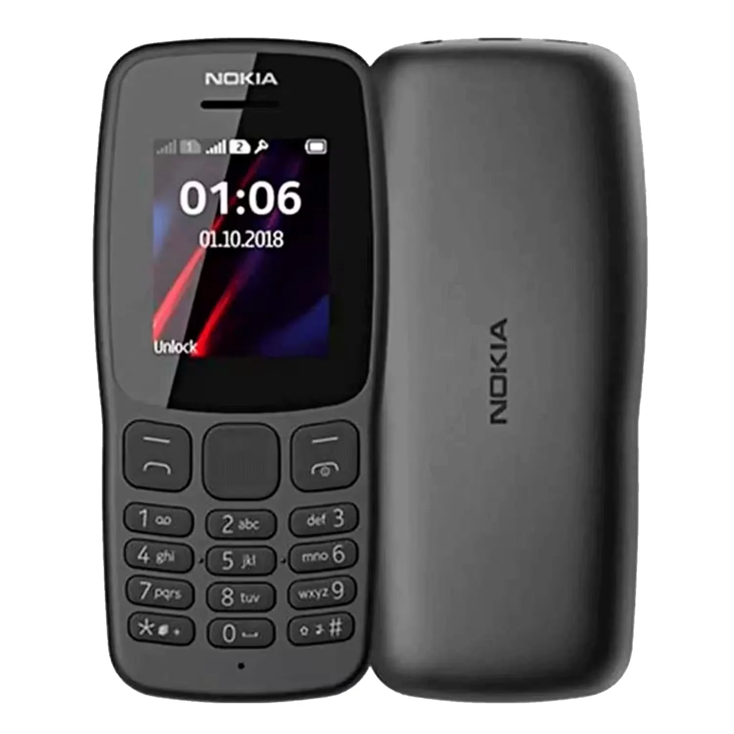 Celular Nokia 106 TA-1190 4MB 4MB RAM Dual SIM Tela 1.8" - Cinza