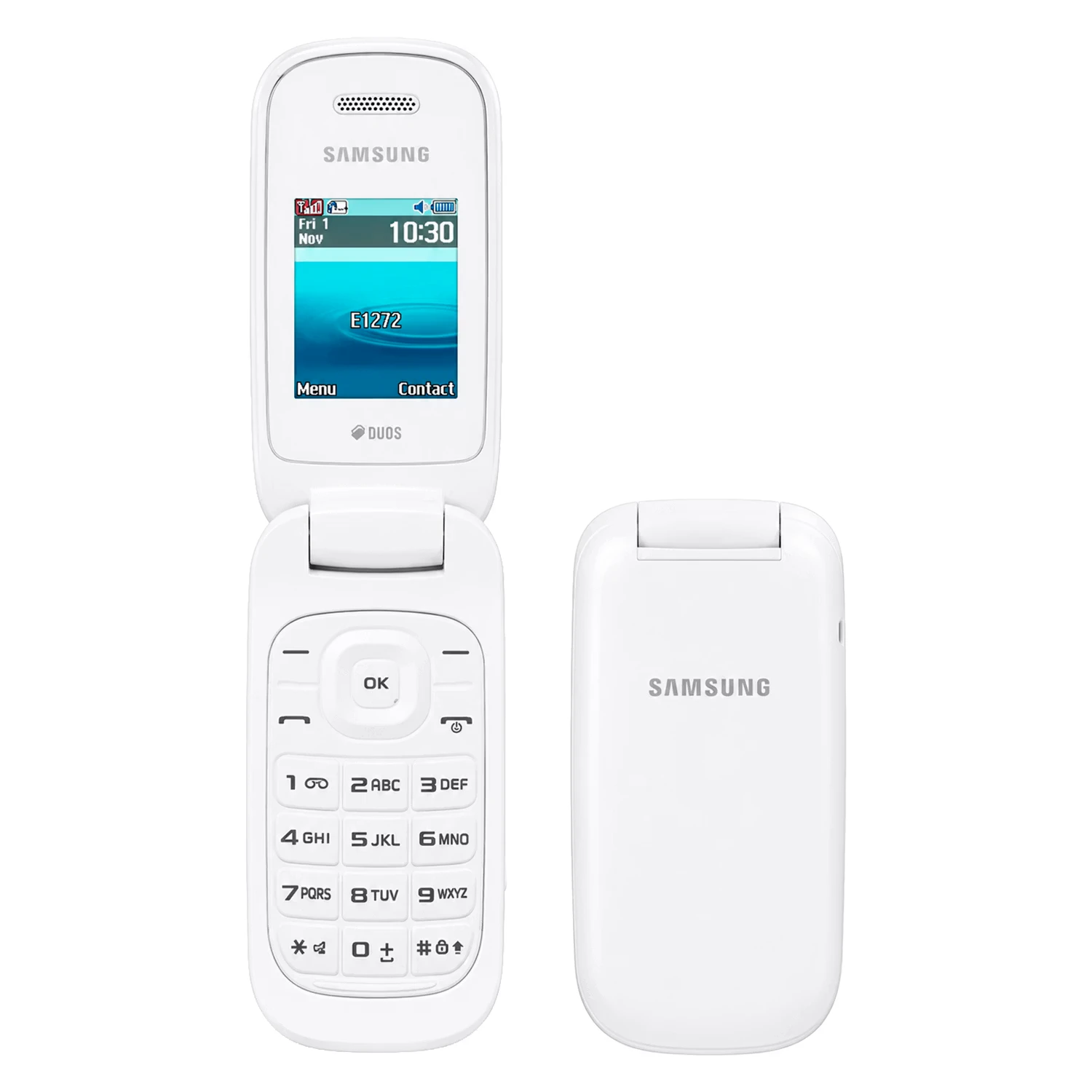 Celular Samsung Flip GT-E1272 Dual SIM Tela 1.77" - Branco