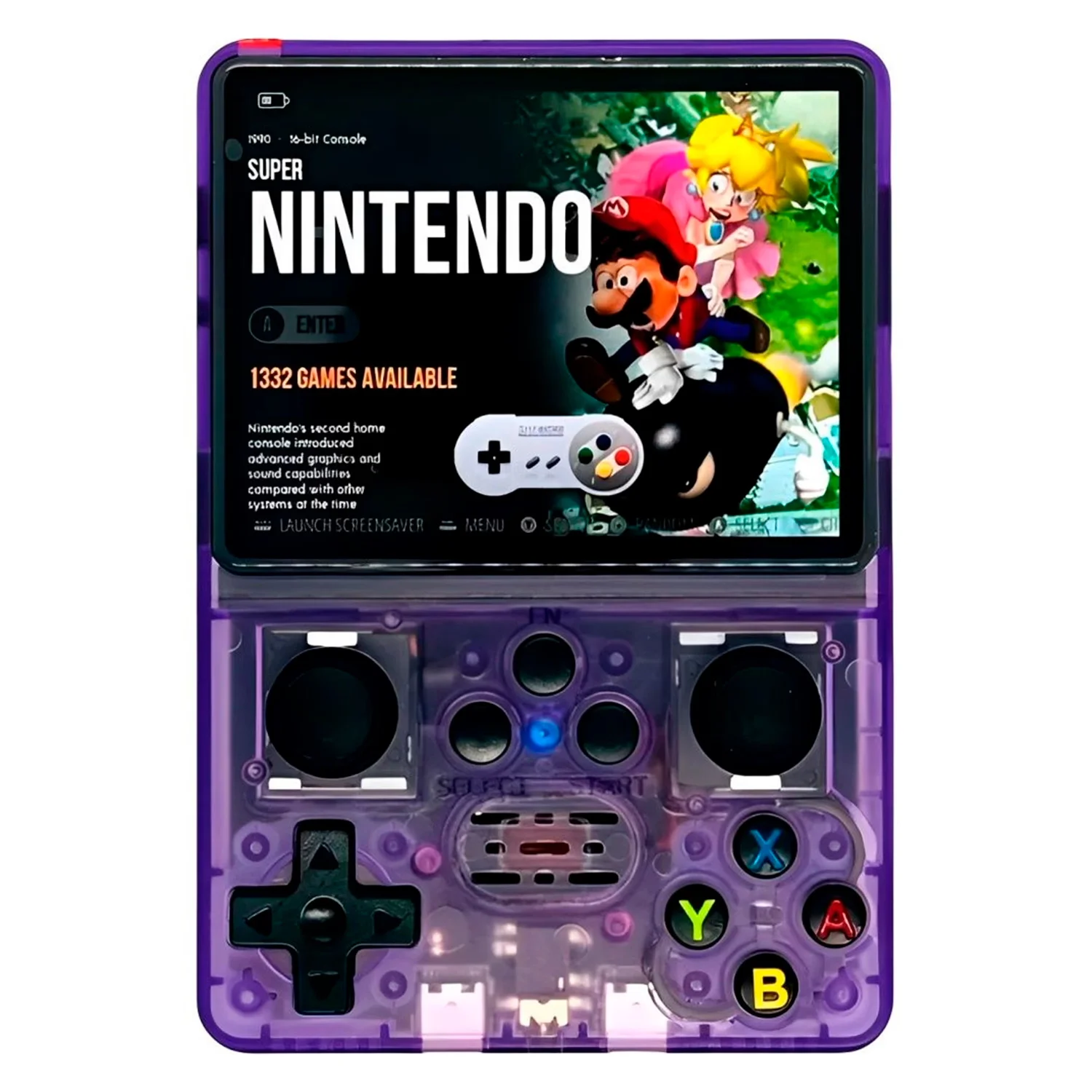 Console Portátil R35S 128GB Tela 3.5" - Roxo Transparente