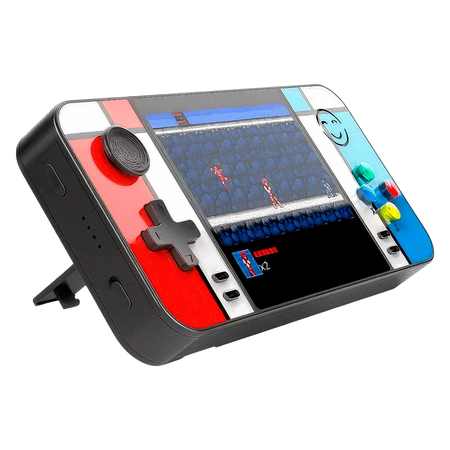Console Powerbank D41 500 Jogos 2 Controles - Neon