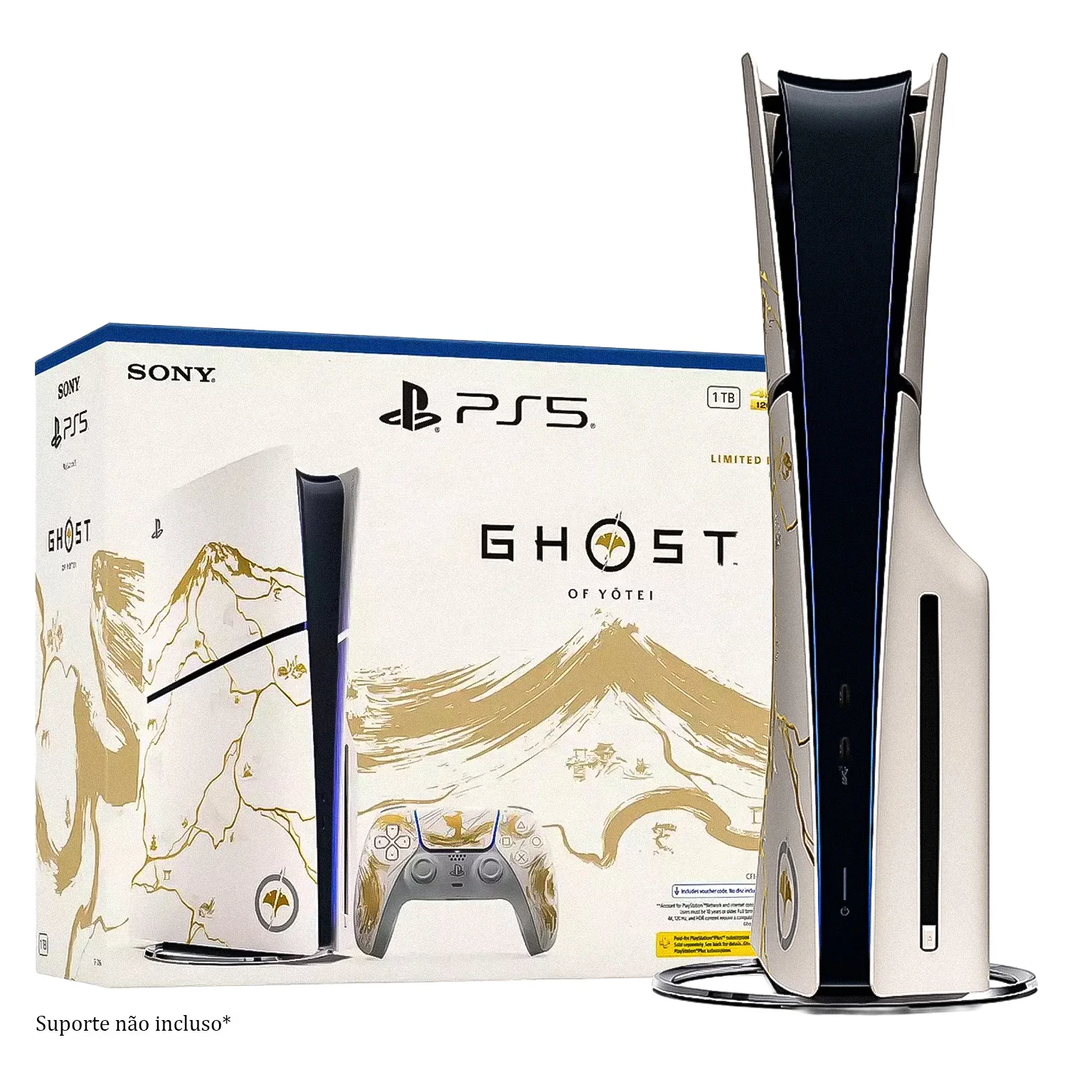 Console Sony Playstation 5 Slim Ghost of Yotei Edição Limitada CFI-2015A 4K 1TB SSD
