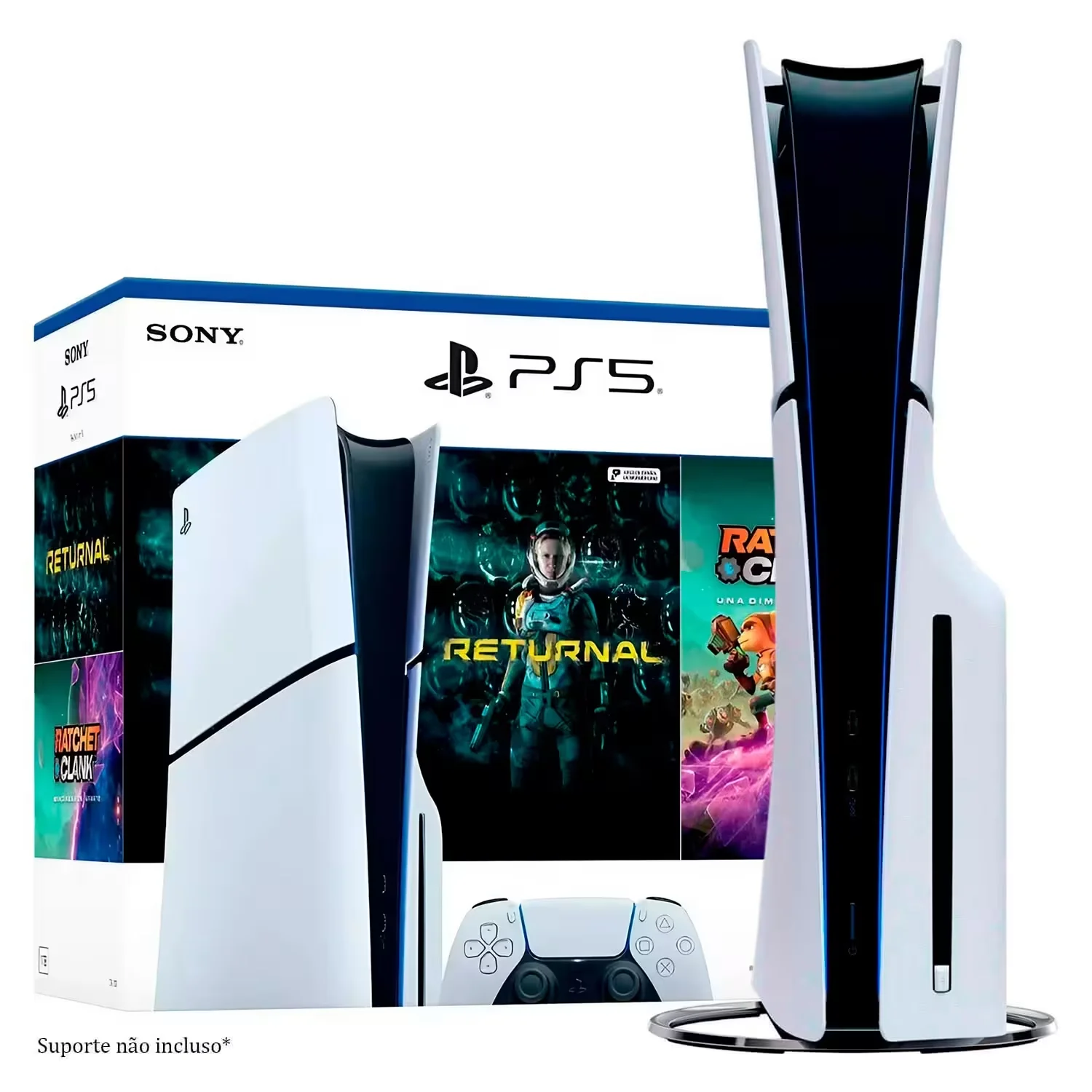 Console Sony PlayStation 5 Slim Returnal CFI-2015A 4K 1TB SSD + Jogo Returnal e Ratchet & Clank: Rift Apart
