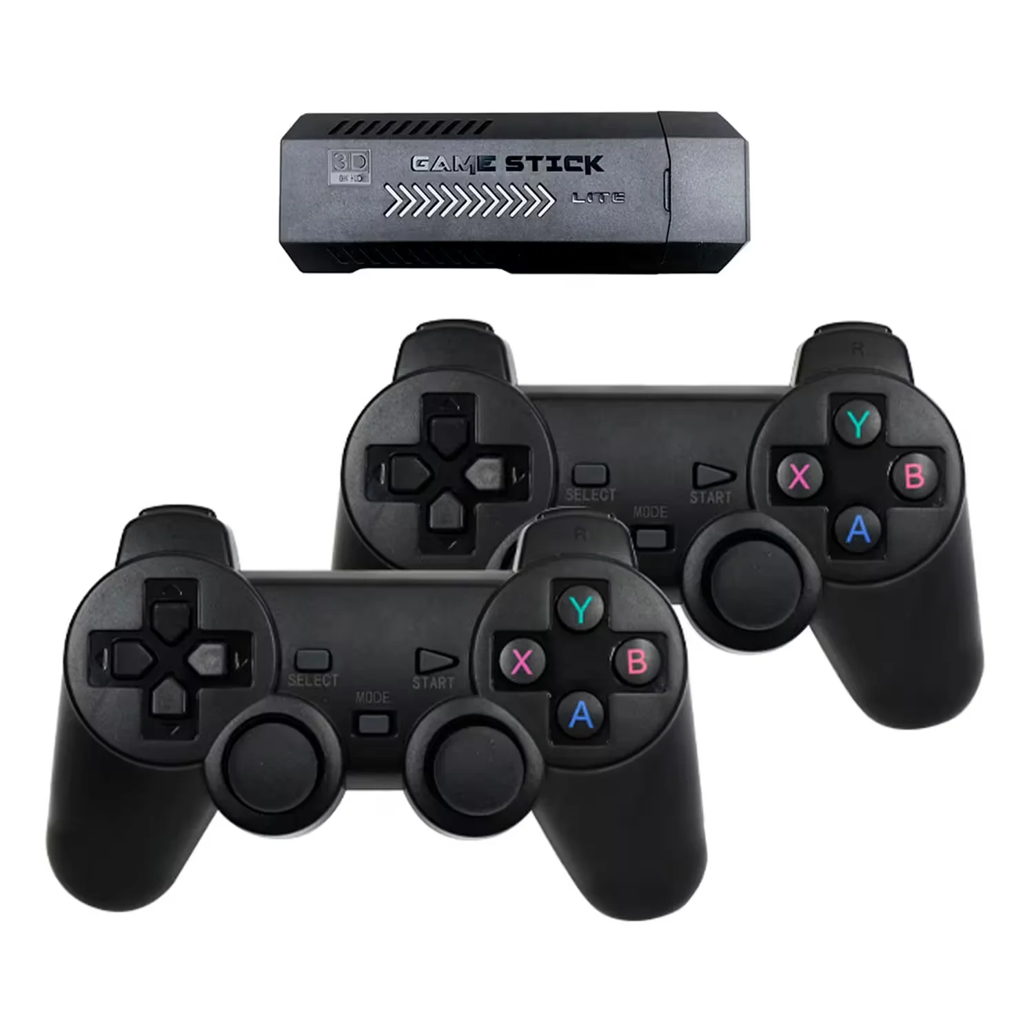 Console X2+ Game Stick 4K +10000 Jogos 2 Controles - Preto