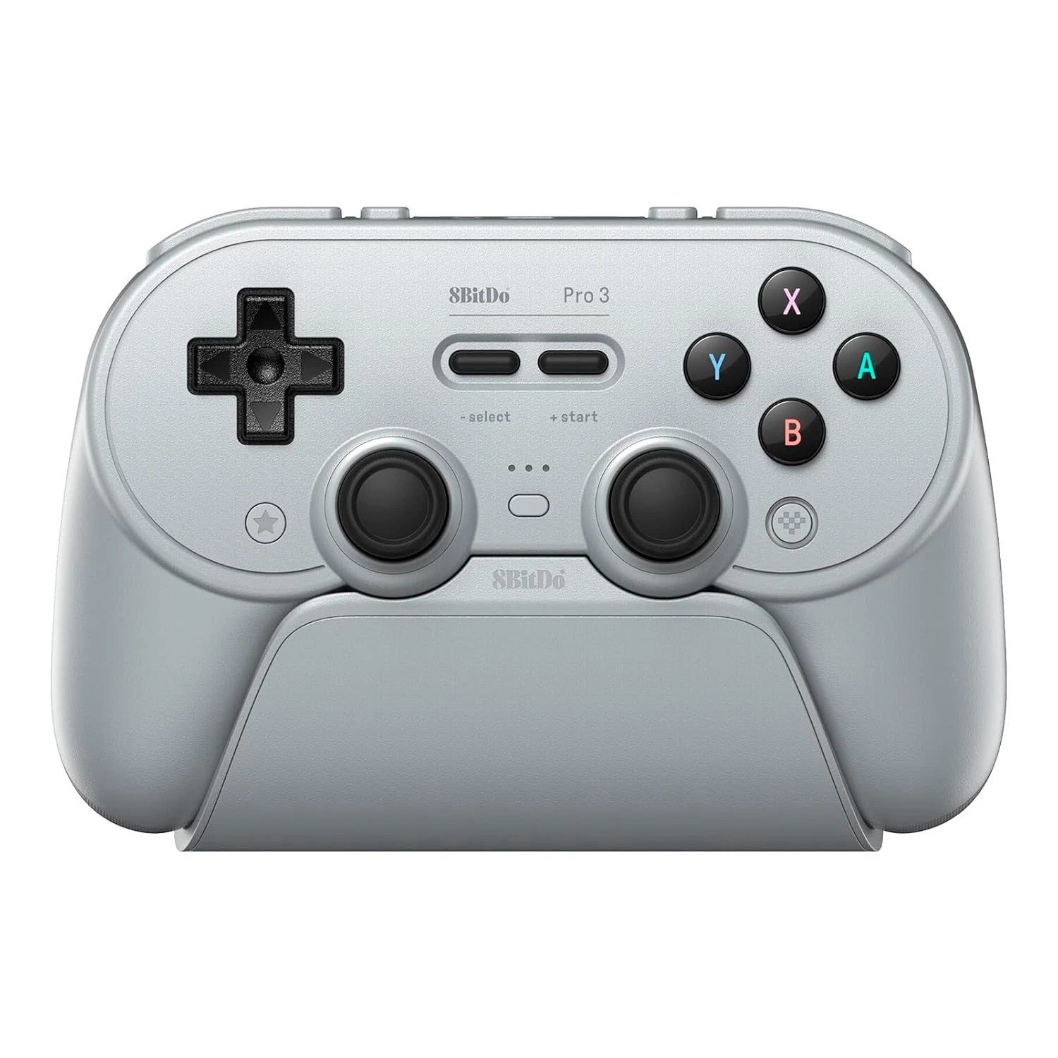 Controle 8BitDo Pro 3 80GQ01 Sem Fio para Nintendo Switch / Windows / Steam / Android / iOS - Cinza