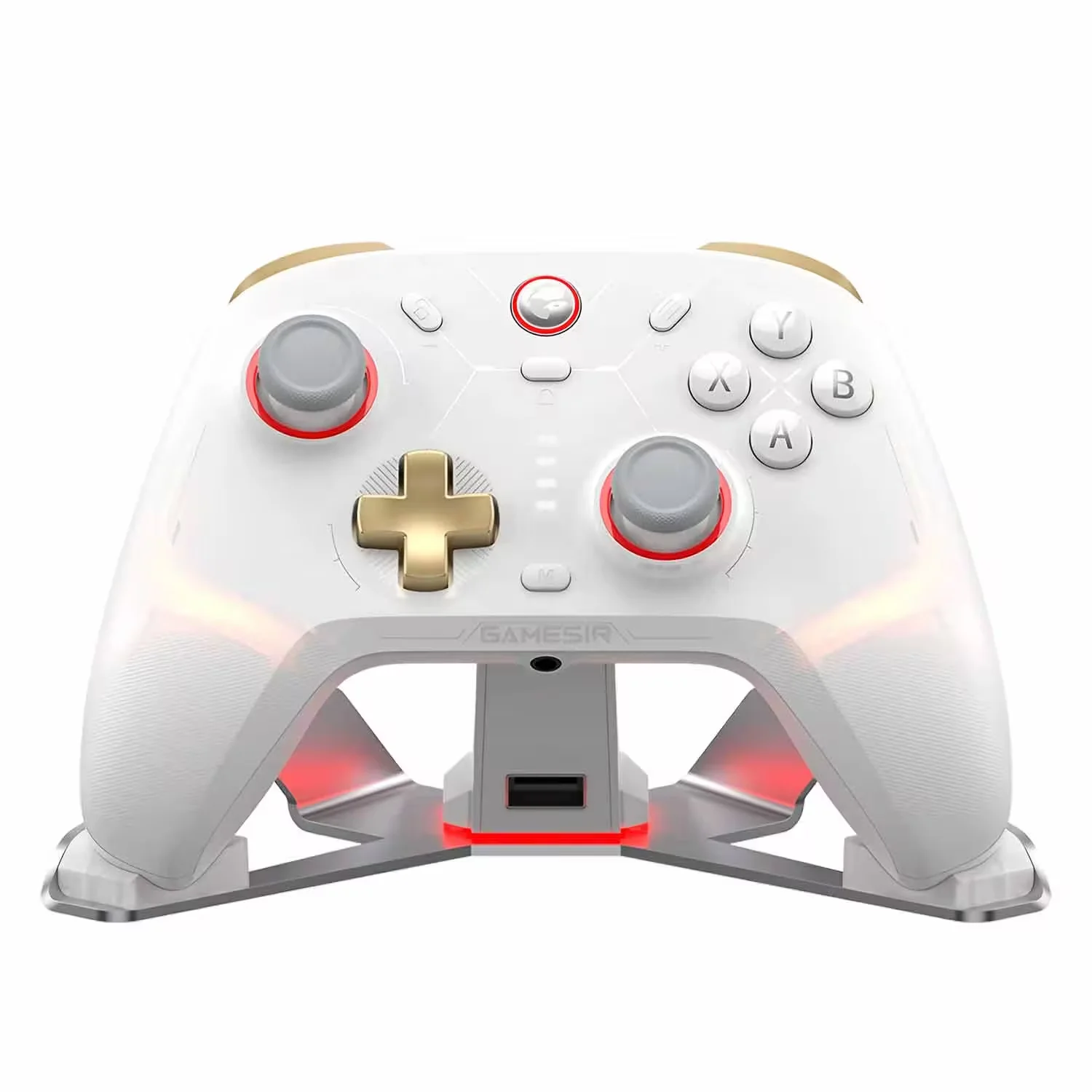 Controle Gamesir Cyclone 2 Sem Fio para Nintendo Switch com Estação de Carregamento - Branco
