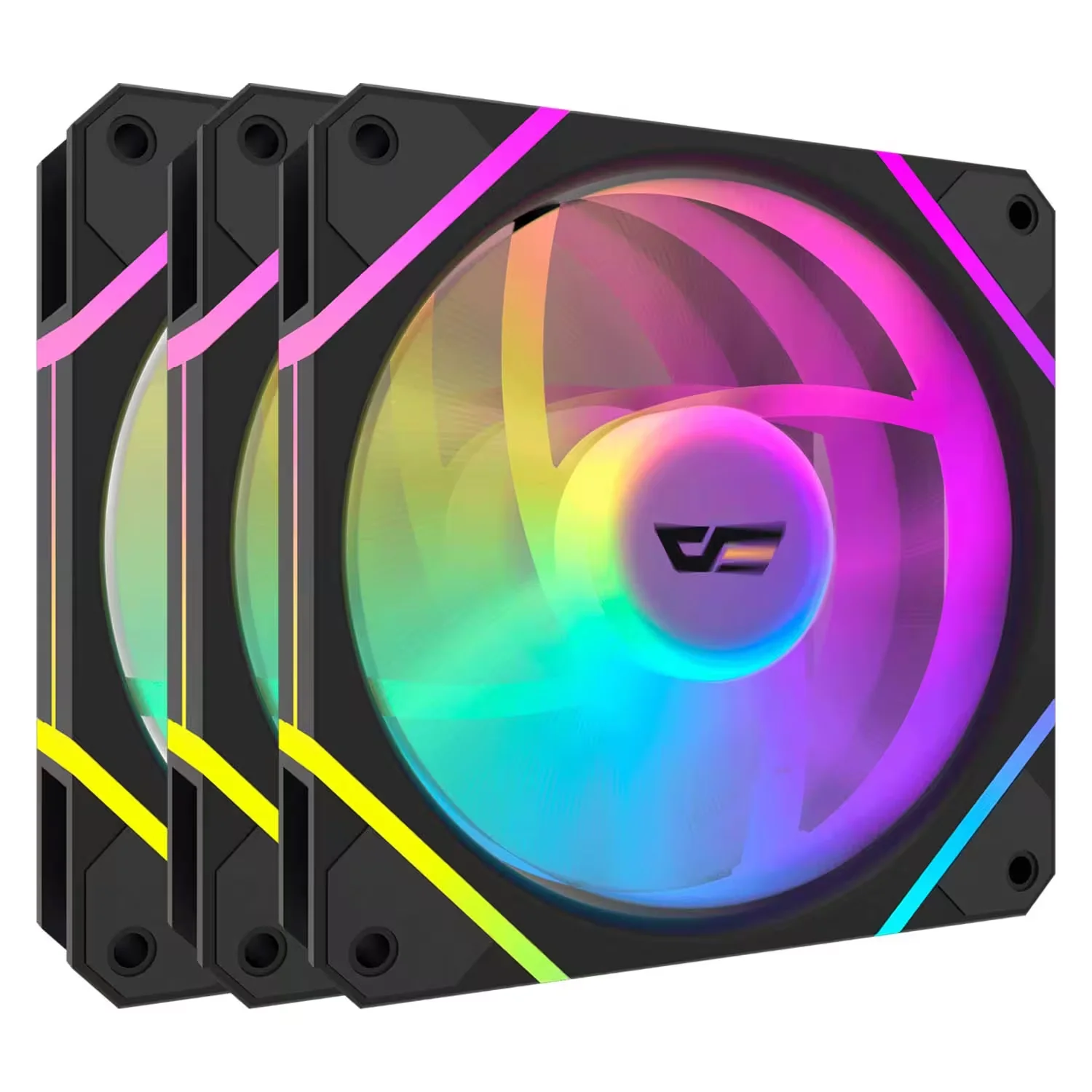 Cooler Fan para Gabinete Aigo darkFlash DM12 Pro ARGB 3 em 1 - Preto