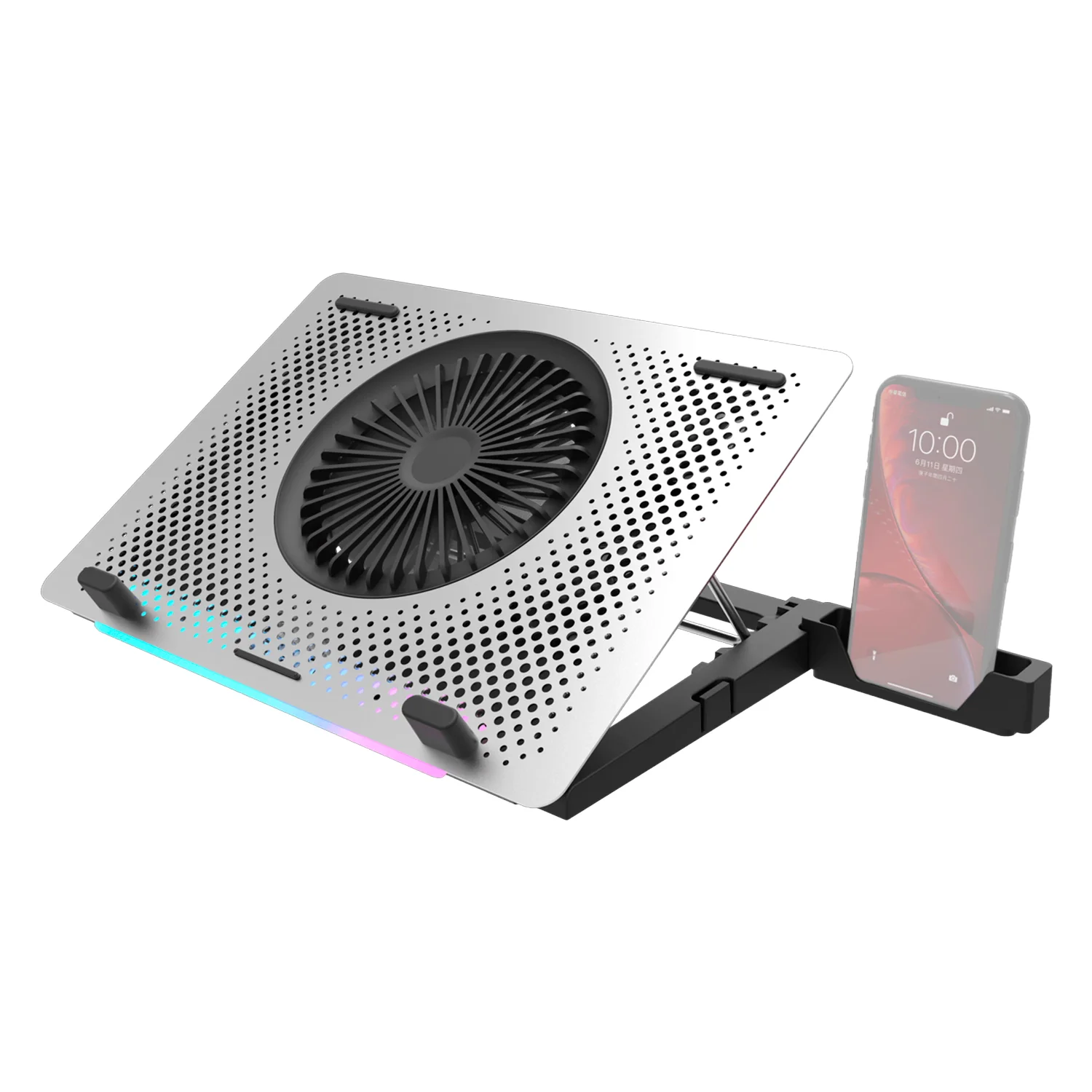 Cooler para Notebook darkFlash G200 Plus RGB - Prata