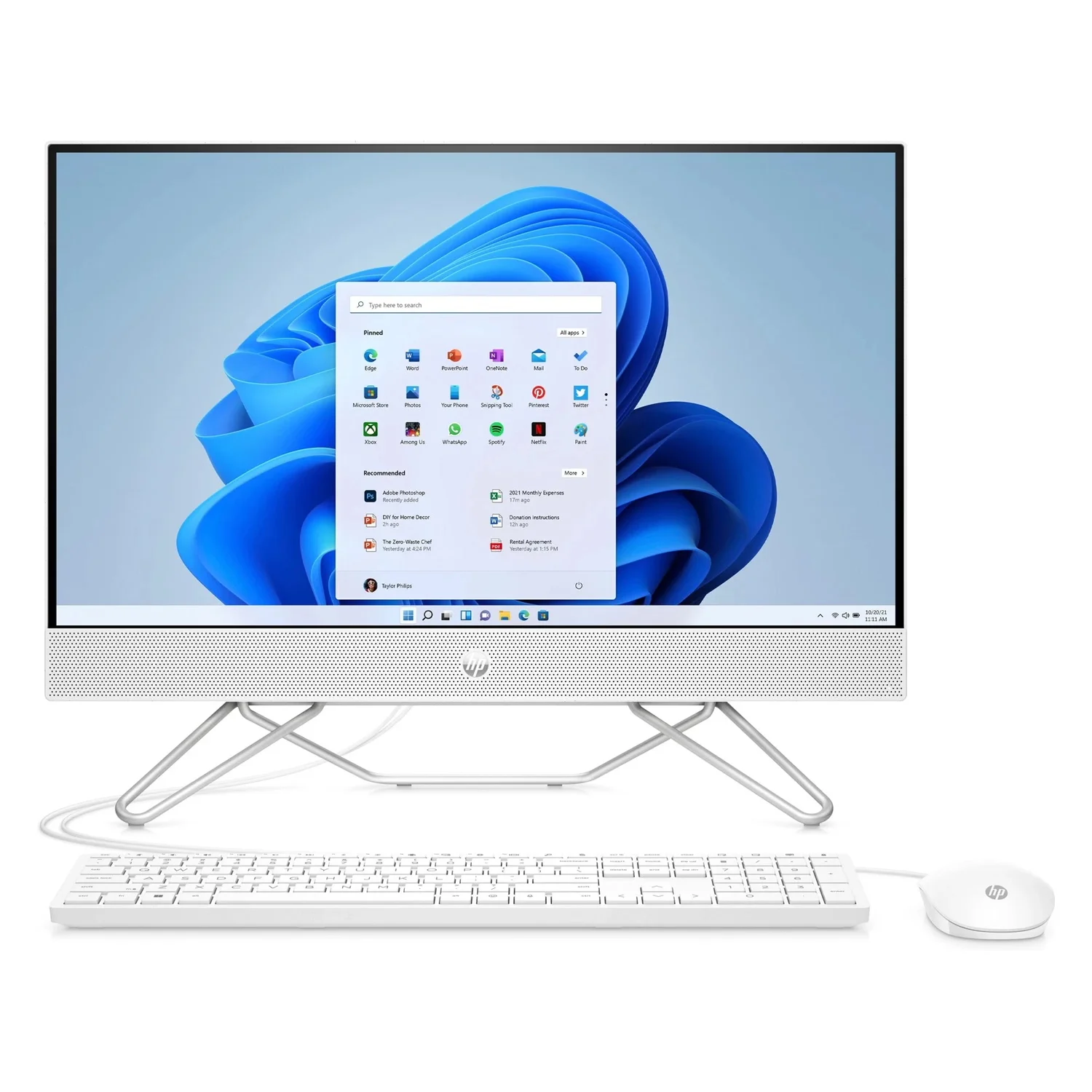 Desktop All In One HP 24-CB1210 23.8" Intel Core i5-1235U 256GB SSD 8GB RAM - Branco
