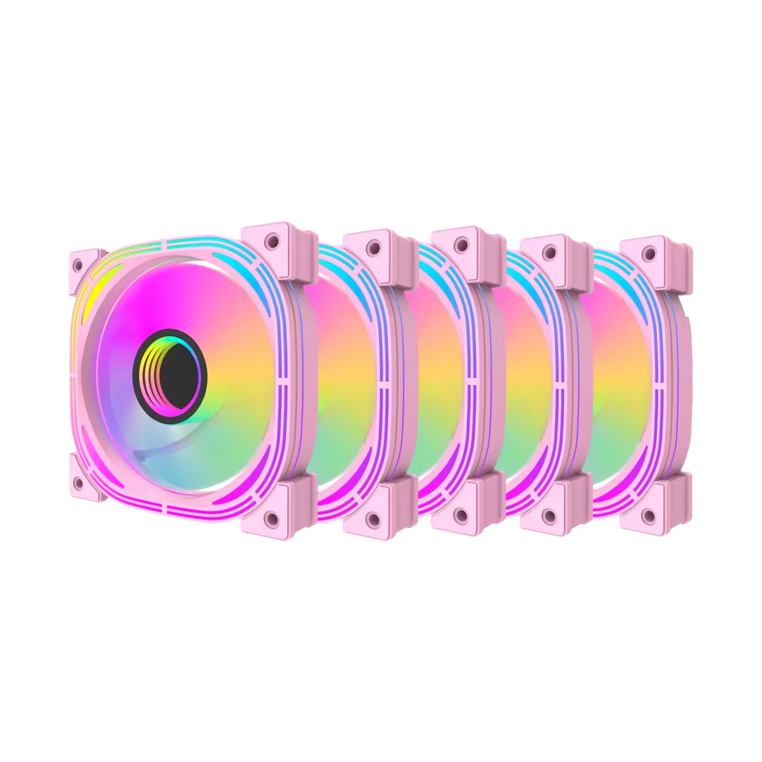 Fan para Gabinete darkFlash INF24 5 em 1 - Rosa