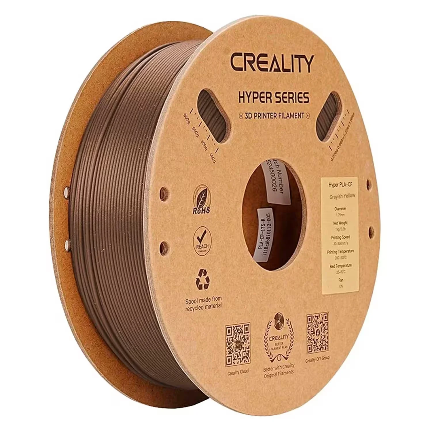 Filamento Creality CF-PLA 1Kg 1.75mm para Impressora 3D - Ochre