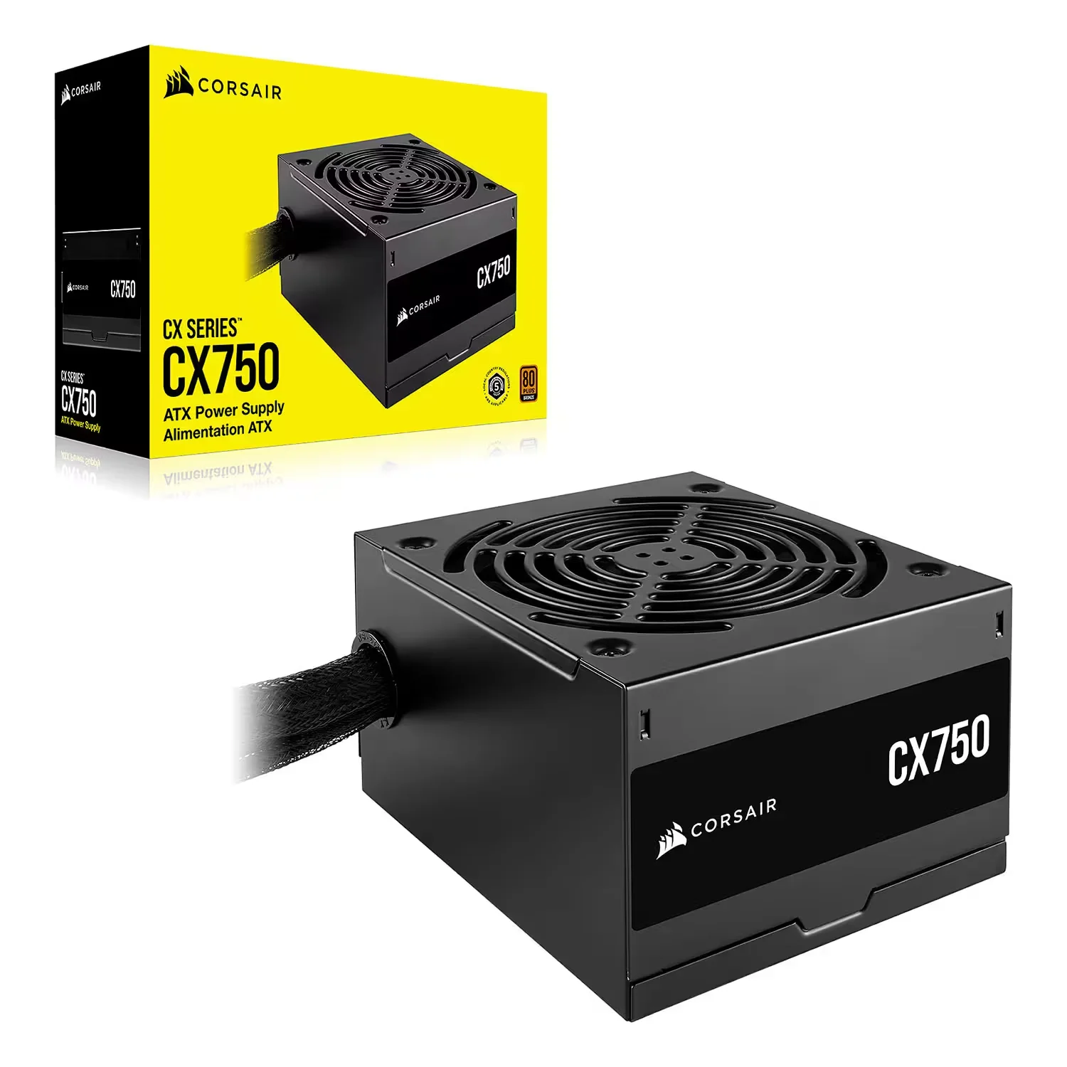 Fonte Corsair CX750 CX750 CP-9020279-NA ATX 750W 80 Plus Bronze - Preto