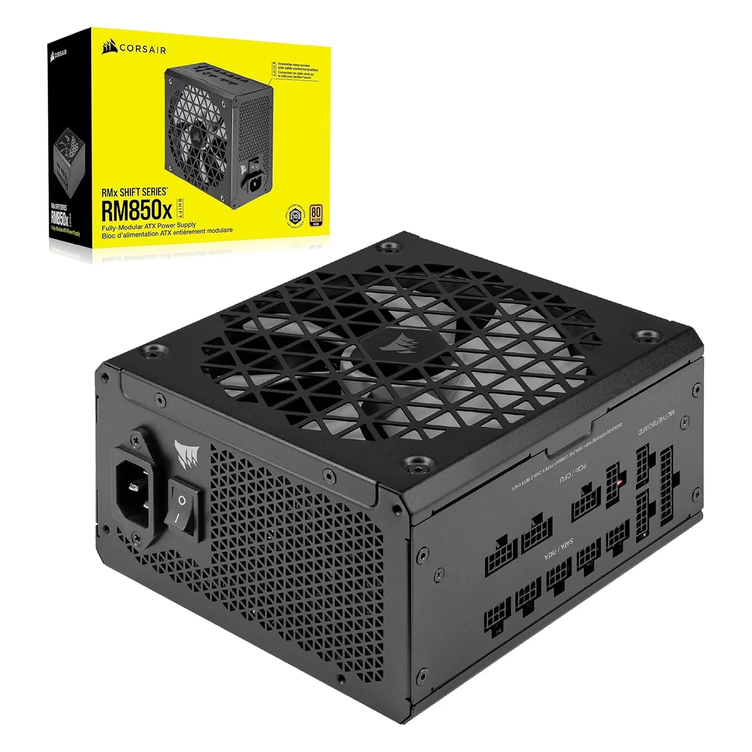 Fonte Corsair RM850x Shift CP-9020252-BR ATX 850W 80 Plus Gold Full Modular - Preto