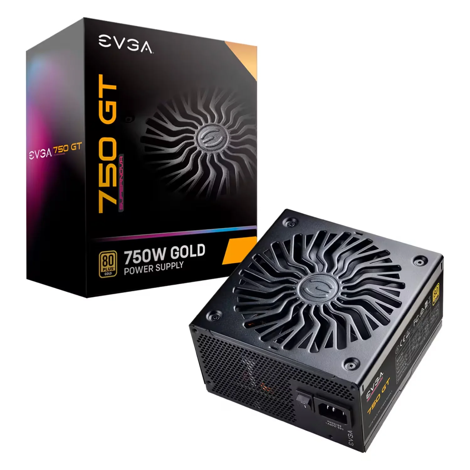 Fonte EVGA Super NOVA 750 GT ATX 750W 80 Plus Gold Full Modular Bivolt - 220-GT-0750-Y1