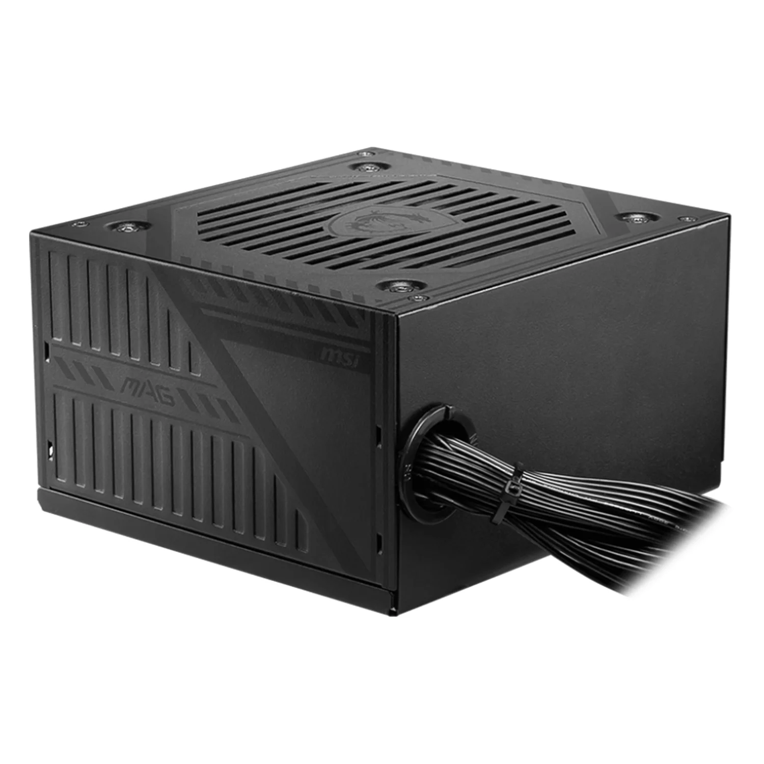 Fonte MSI MAG A600DN 306-7ZP6B22-809 ATX 600W 80 Plus White PFC Ativo Bivolt - Preto