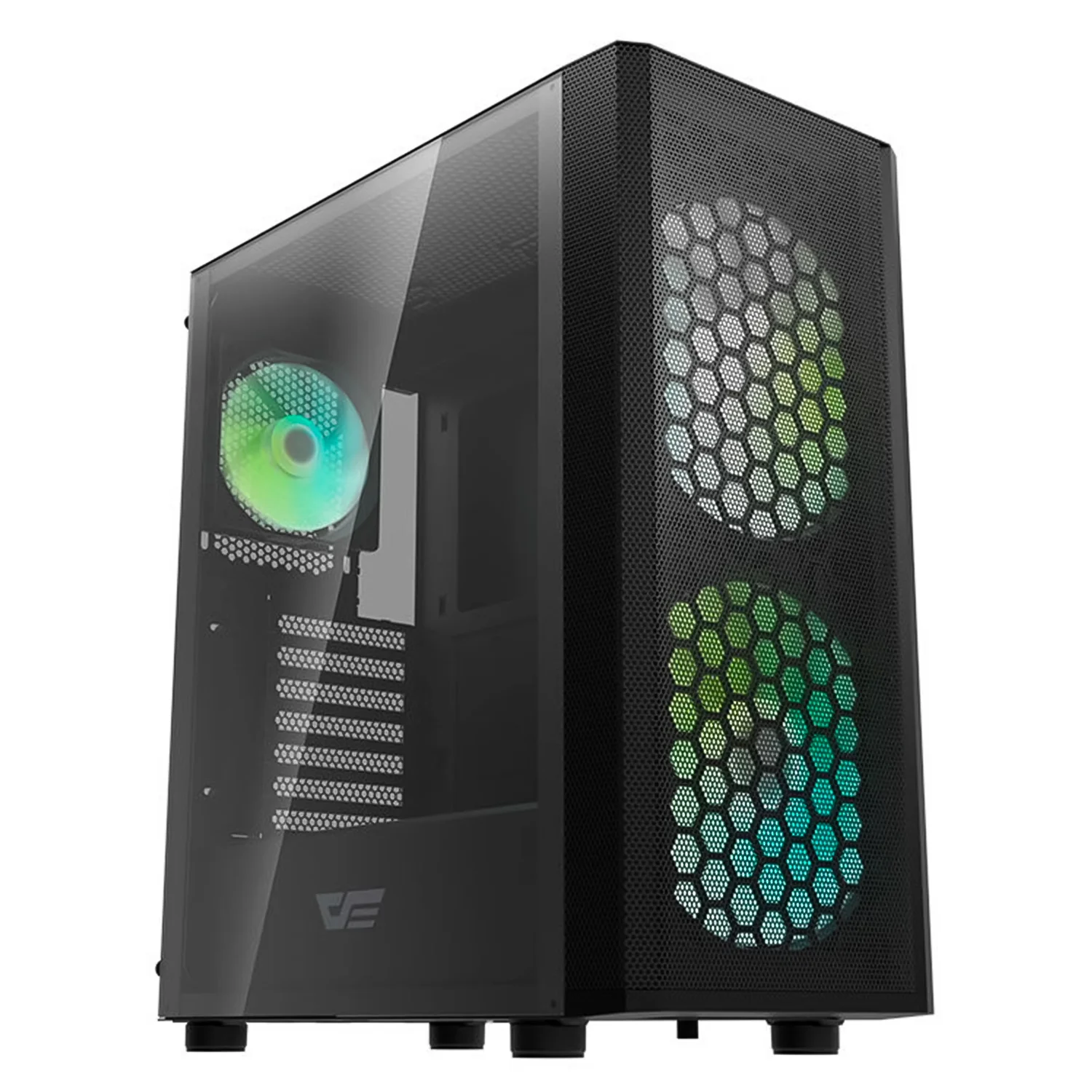 Gabinete darkFlash DK360 Mesh 3 Fans ARGB - Preto