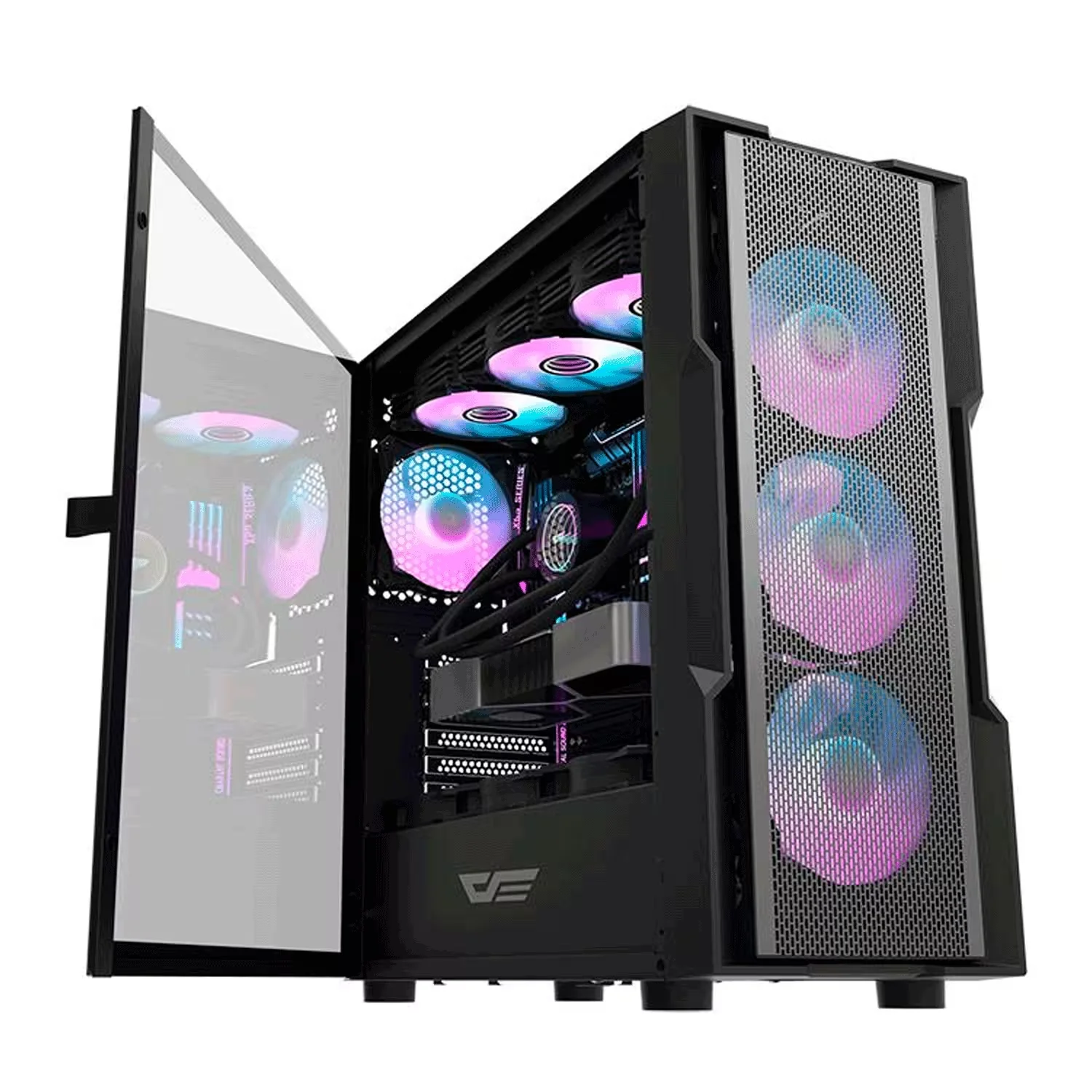 Gabinete Gamer Darkflash DF2100 4 Fans ARGB - Preto