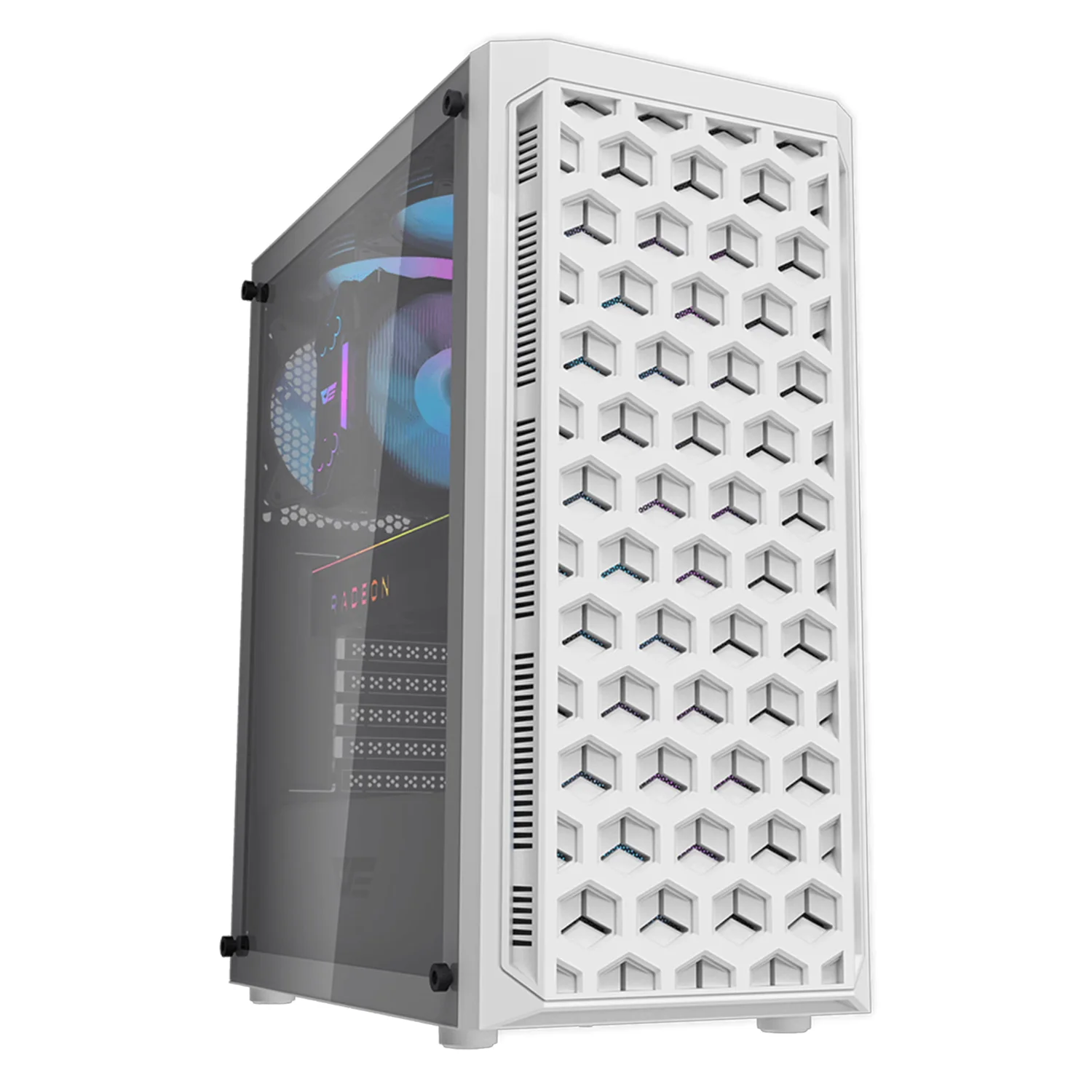 Gabinete Gamer darkFlash DK350 Mid Tower - Branco (4 Fans ARGB)