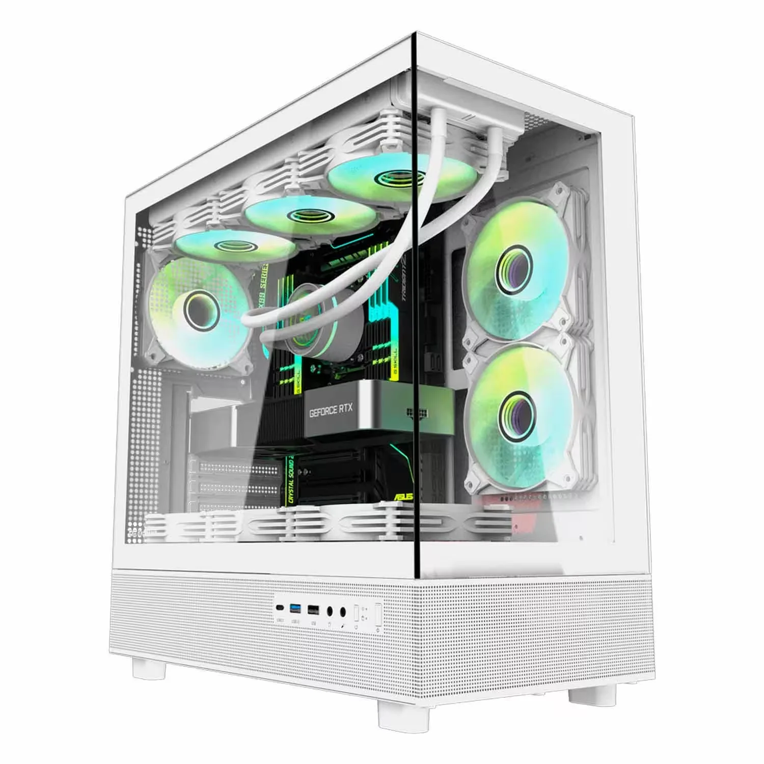 Gabinete Gamer darkFlash DPX90 Mid Tower - Branco (3 Fans ARGB)