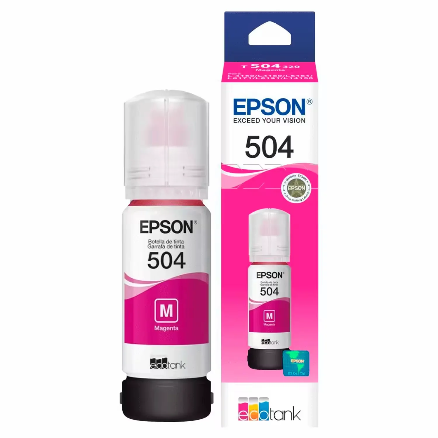 Garrafa de Tinta Epson para Ecotank T504 220 / L4260 70ml - Magenta
