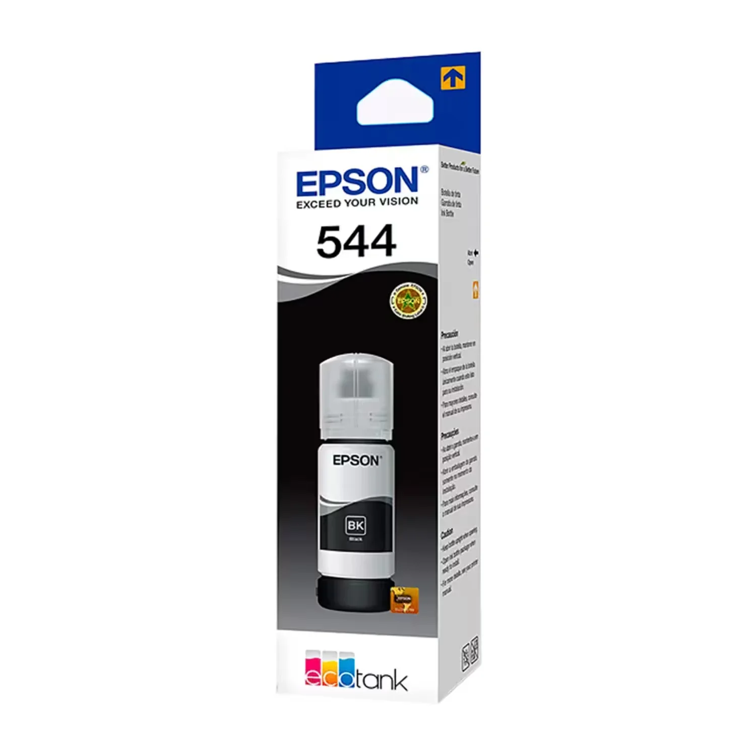 Garrafa de Tinta Epson para Ecotank T544 120 L3110 / L3150 / L5190 65ml - Preto