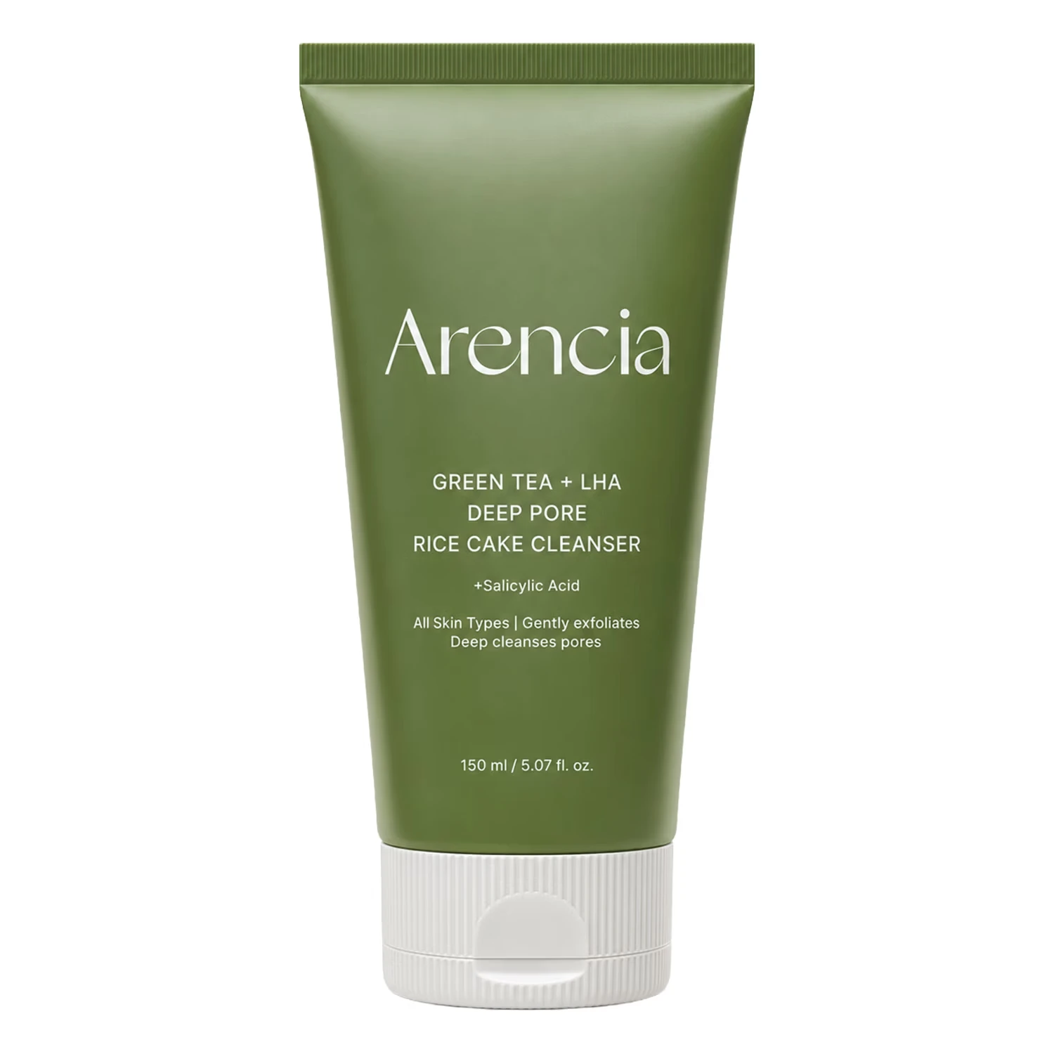 Gel de Limpeza Facial Arencia Green Tea + LHA Deep Pore Rice Cake Cleanser 150g