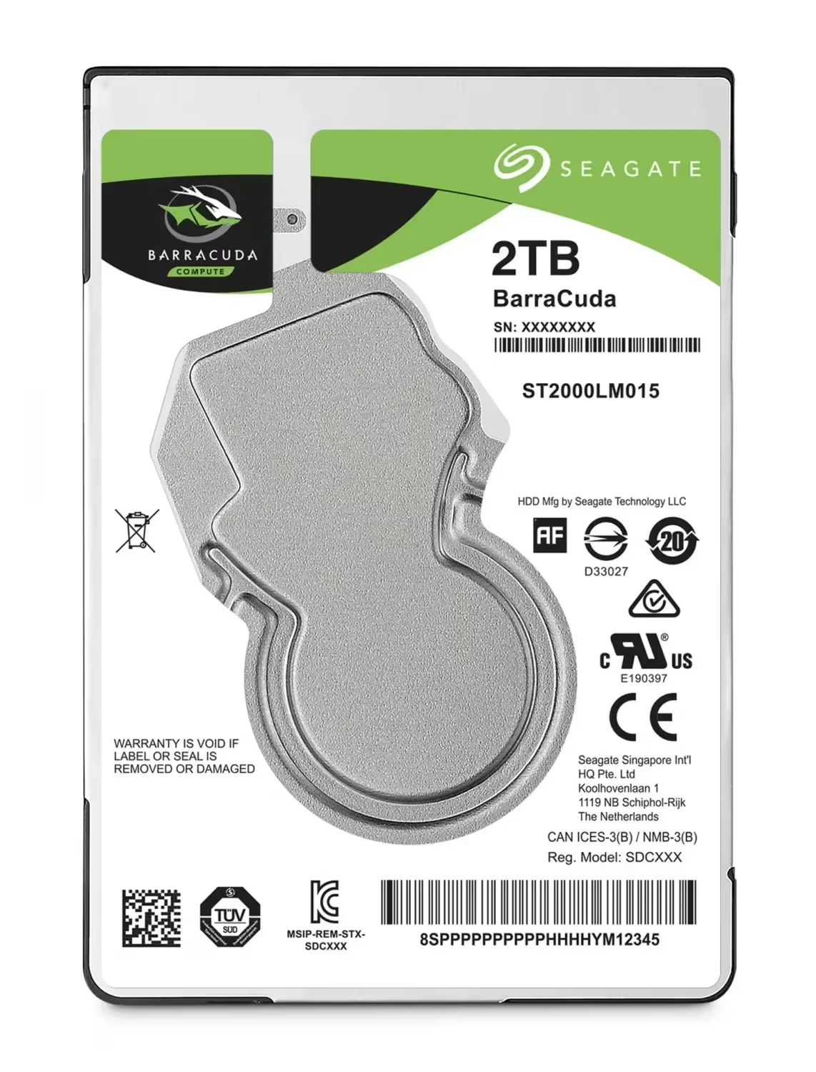 HD Para Notebook Seagate Barracuda 2.5" / 2TB / 128MB  / 5400 RPM - (ST2000LM015)