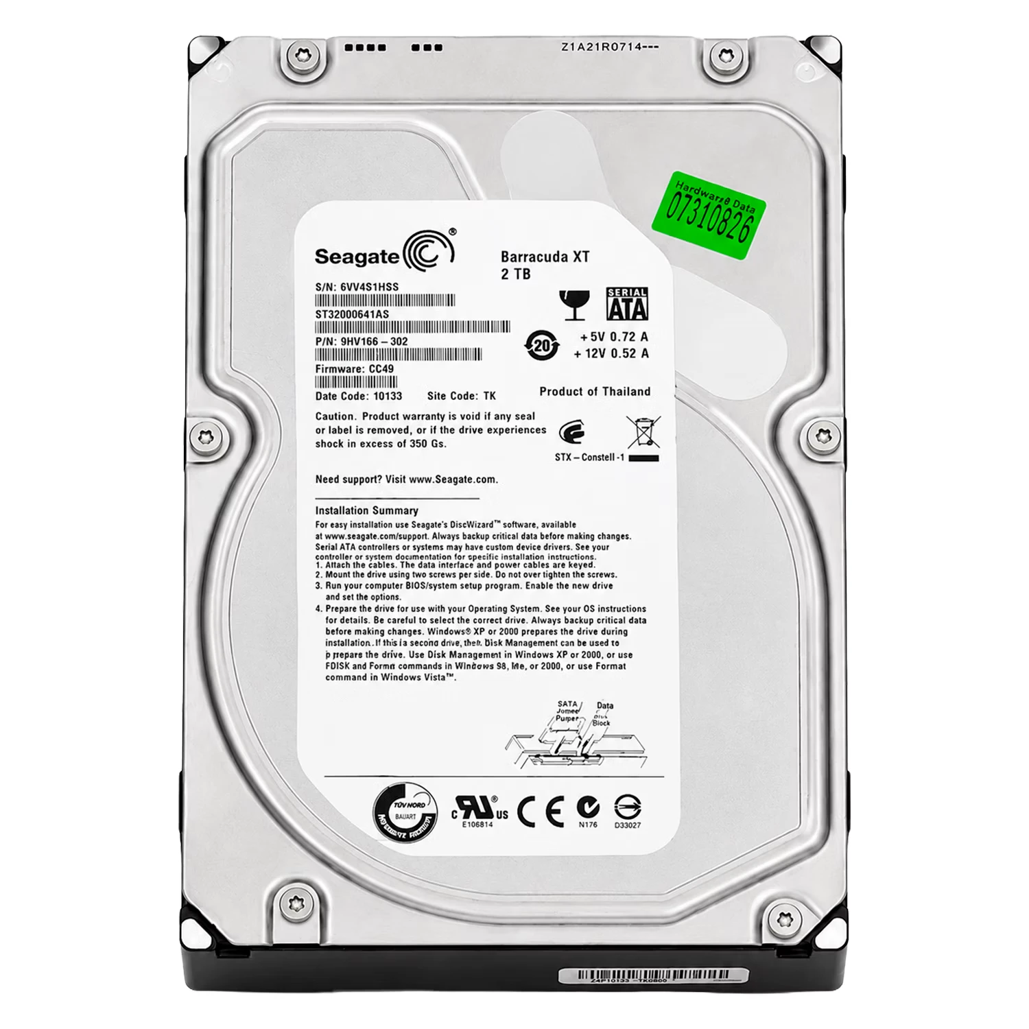 HD Seagate Barracuda XT Pull 2TB 3.5" SATA 3 7200RPM - ST3200641AS