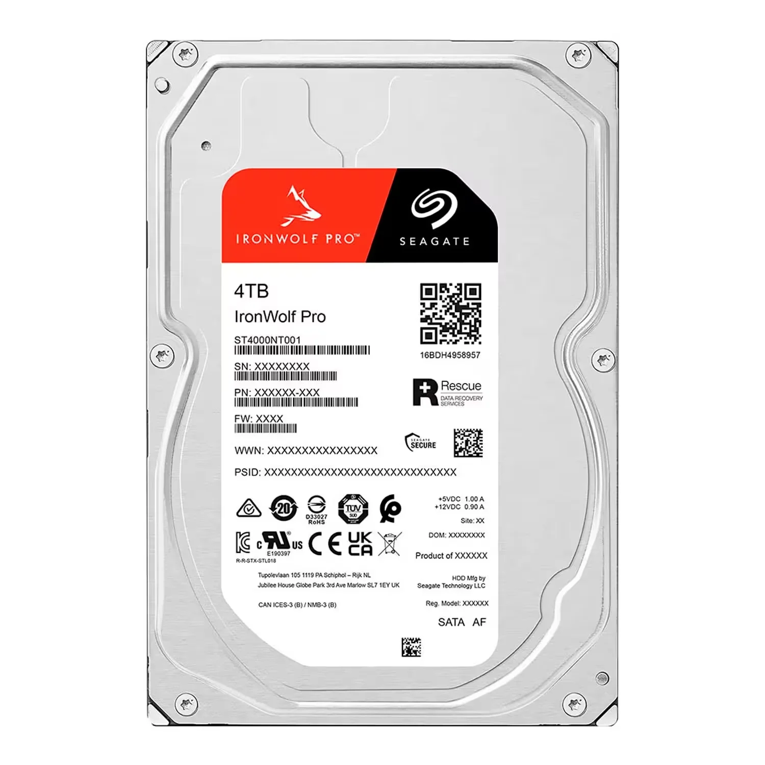 HD Seagate Iron Wolf Pro 4TB 3.5" SATA 3 7200RPM - ST4000NT001 (Garantia Brasil)