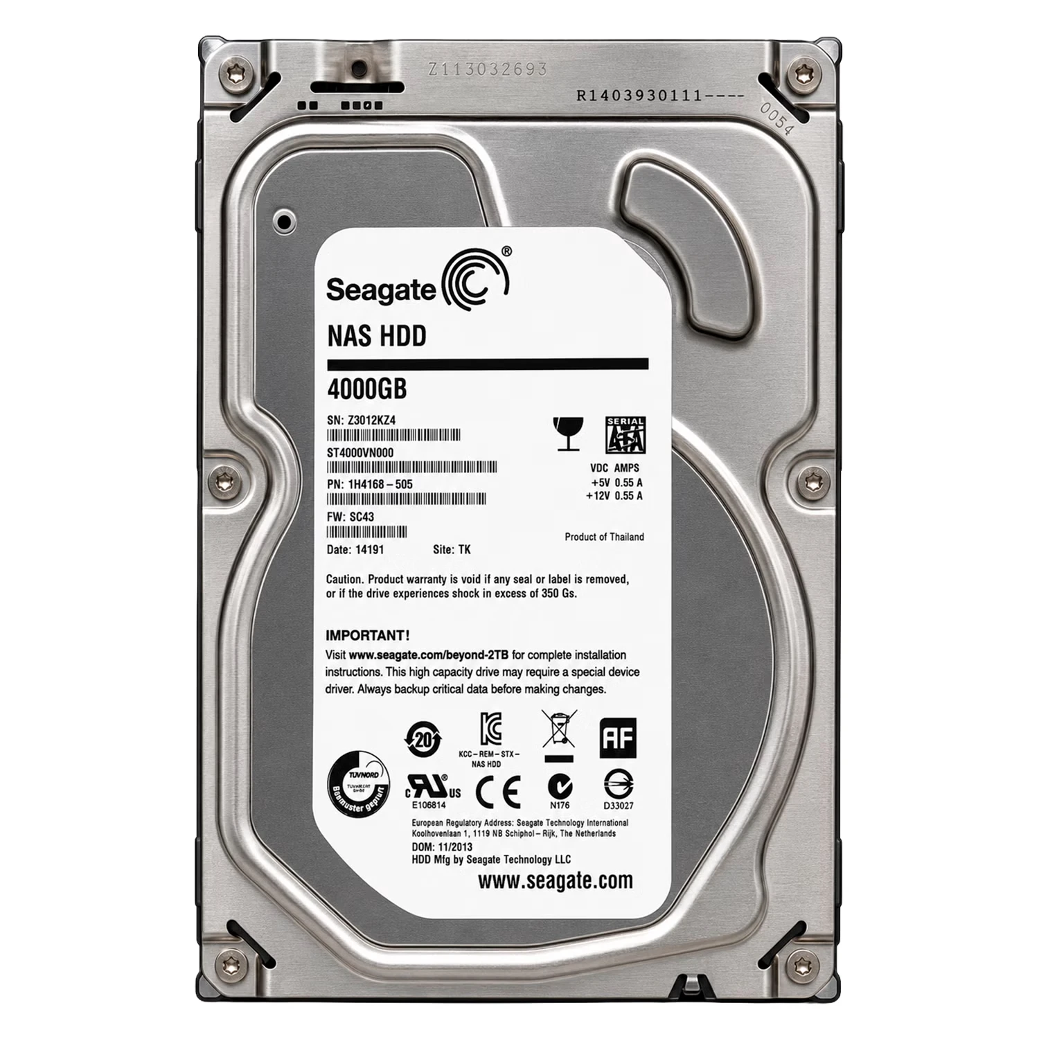 HD Seagate IronWolf Pull 4TB 3.5" SATA 3 5900RPM - ST4000VN000