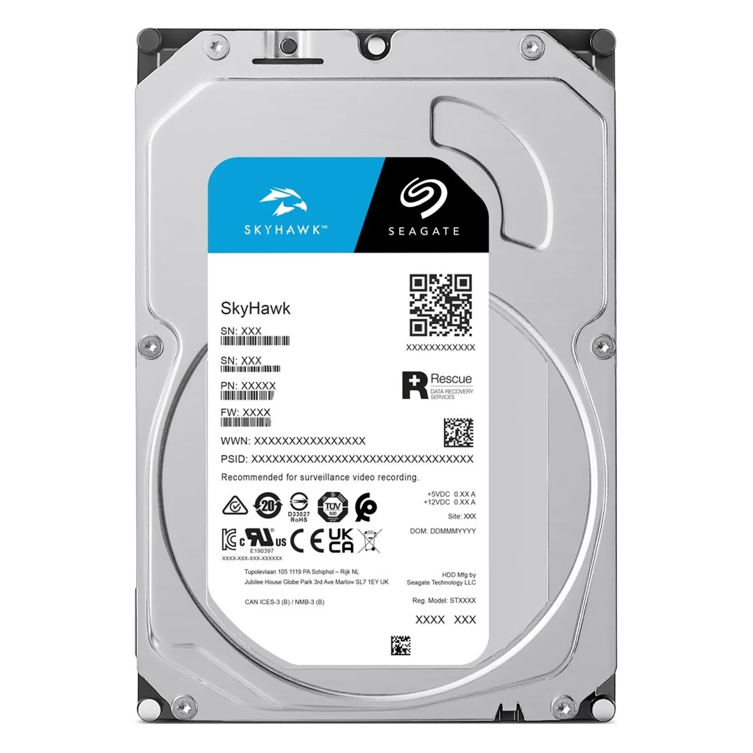 HD Seagate Skyhawk Surveillance 8TB 3.5" SATA 3 7200RPM - ST8000VX010 (Garantia PY)